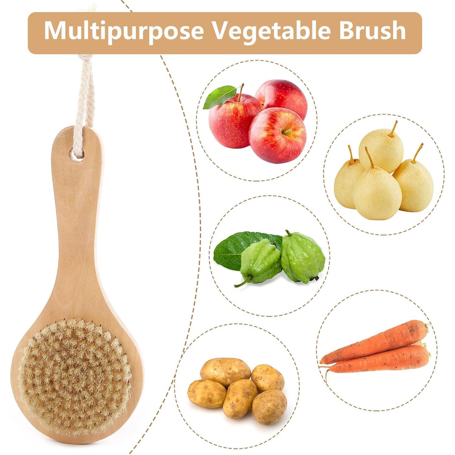 Cepillo de Verduras SEPGLITTER de Madera Natural 22.1 cm