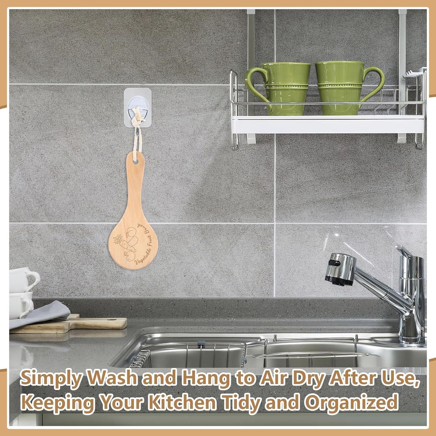 Cepillo de Verduras SEPGLITTER de Madera Natural 22.1 cm