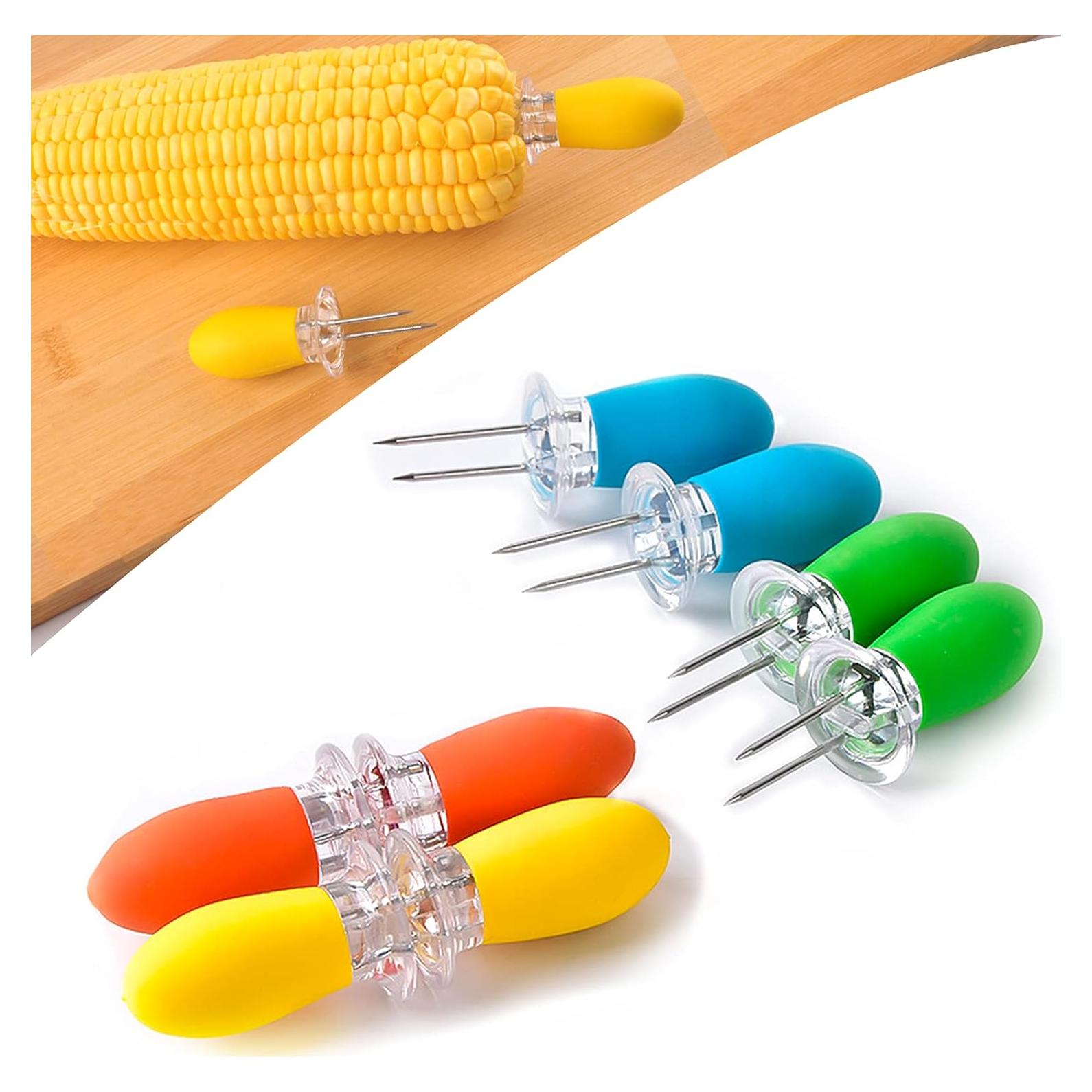 Juego de 8 Tenedores de Maíz de Acero Inoxidable Laochoes