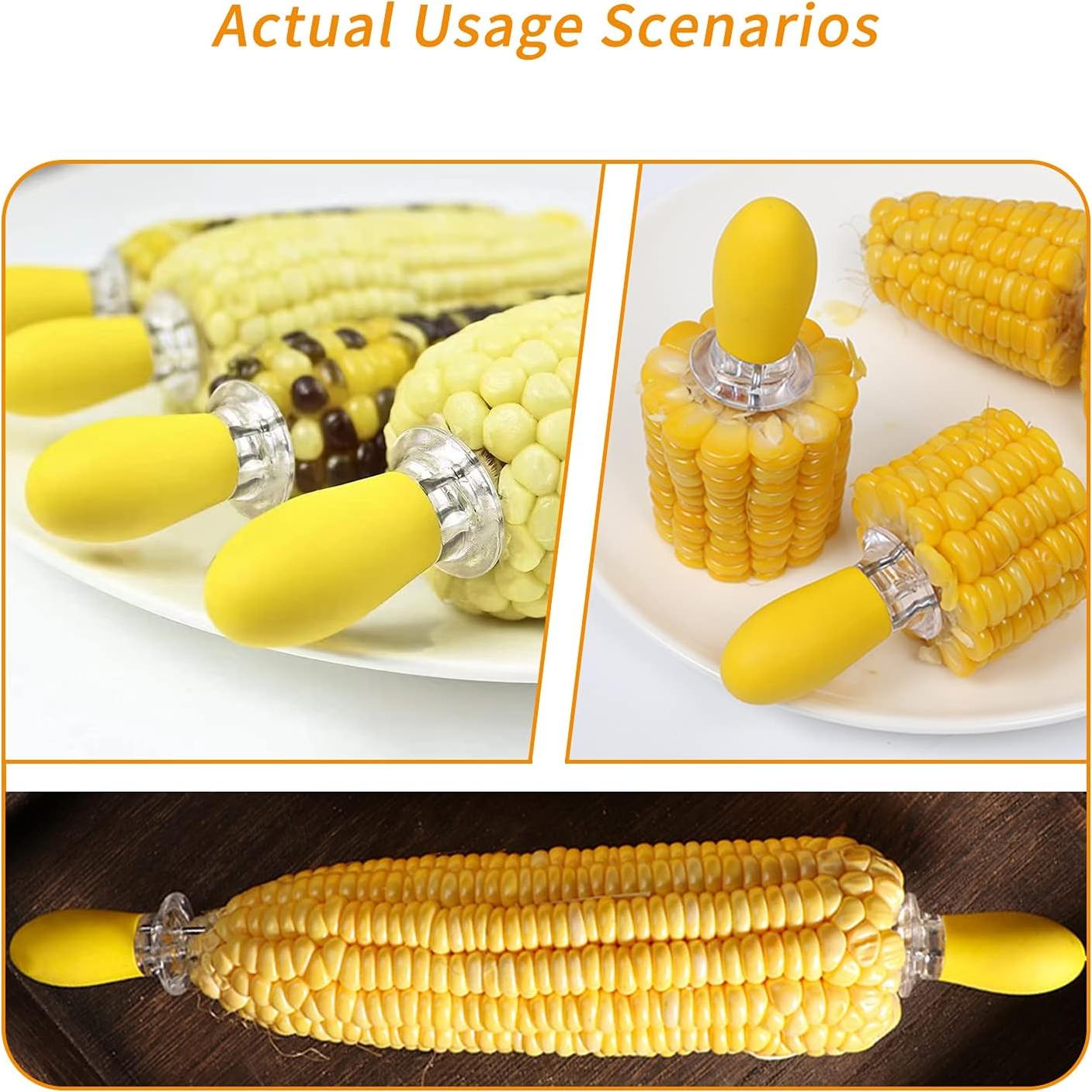 Juego de 8 Tenedores de Maíz de Acero Inoxidable Laochoes