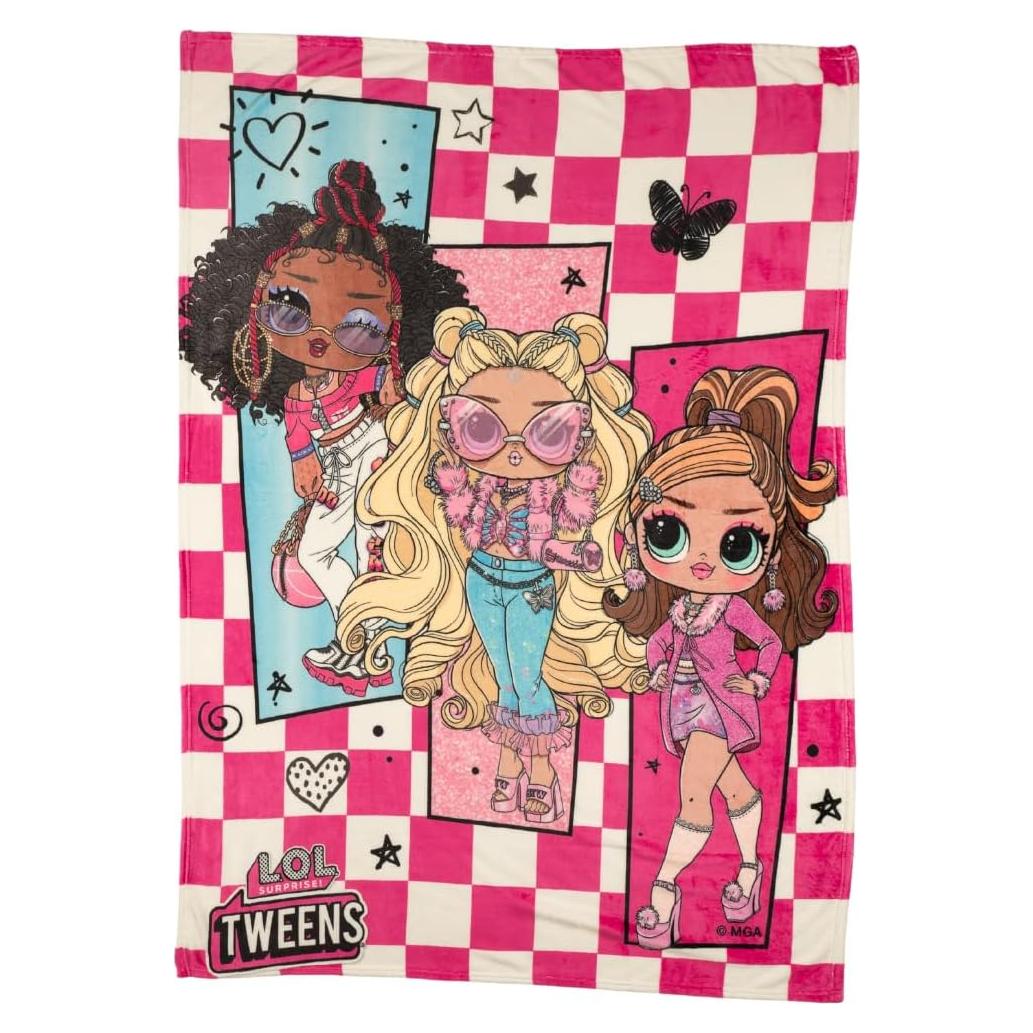 Manta de Peluche LOL Surprise! Franco 116x152 cm Suave