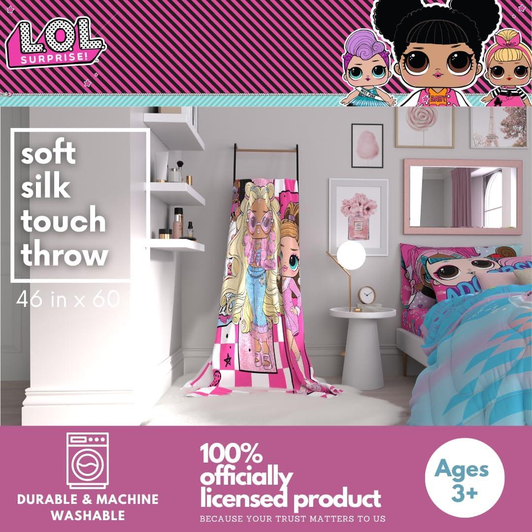 Manta de Peluche LOL Surprise! Franco 116x152 cm Suave