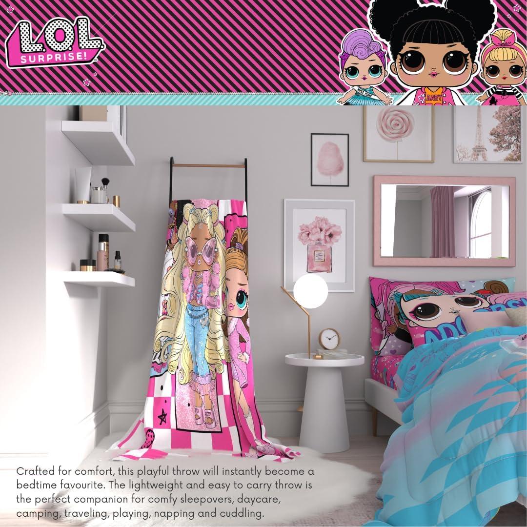 Manta de Peluche LOL Surprise! Franco 116x152 cm Suave