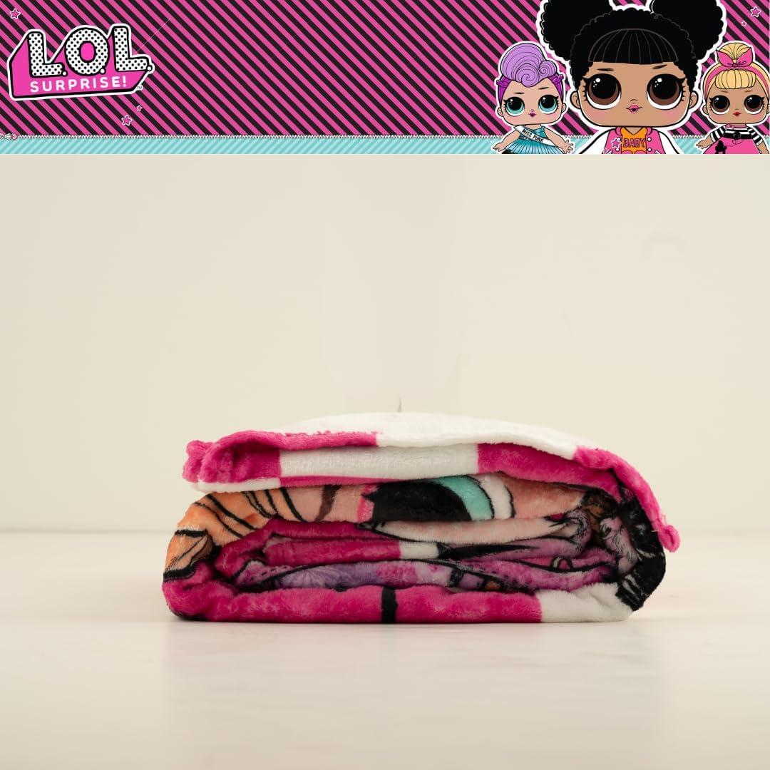 Manta de Peluche LOL Surprise! Franco 116x152 cm Suave