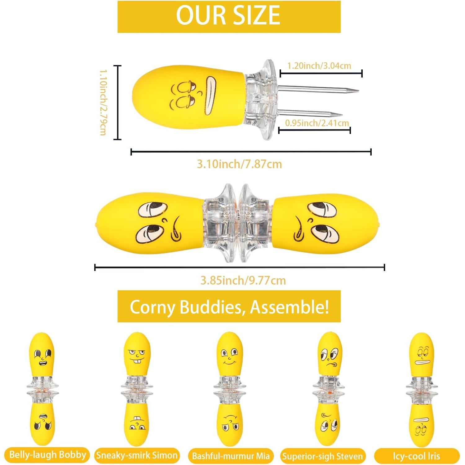 10 Sujetadores de Maíz SpringWhisper Acero Inoxidable 24.9 cm