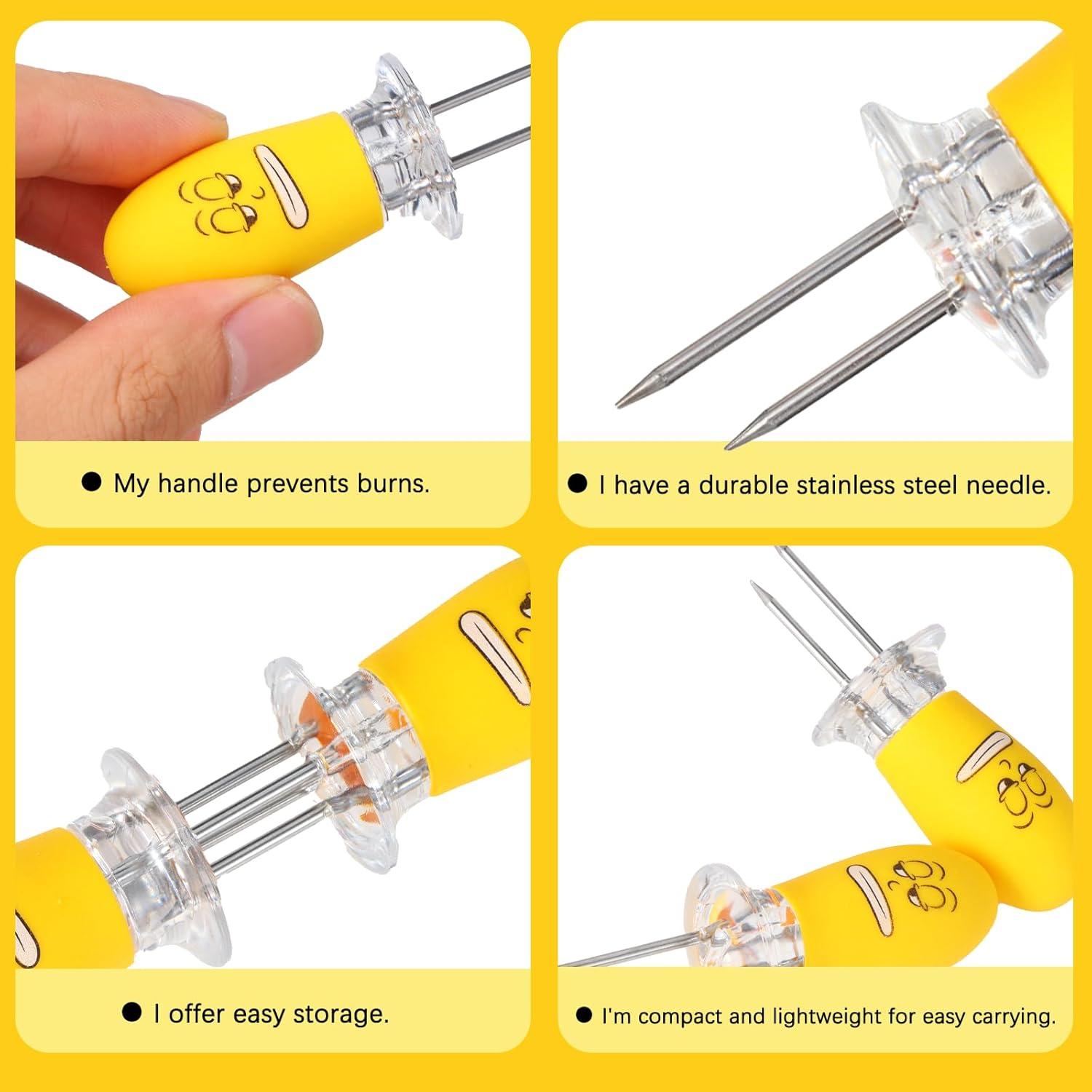 10 Sujetadores de Maíz SpringWhisper Acero Inoxidable 24.9 cm