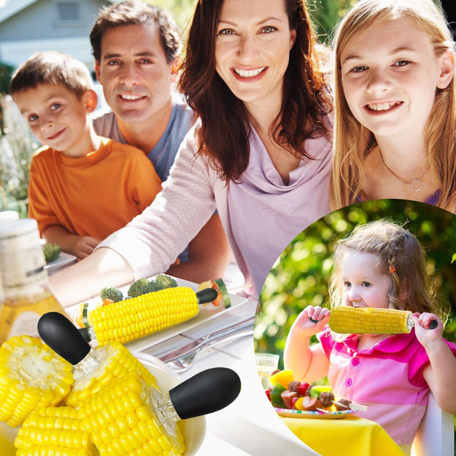 Juego de Sujetadores de Mazorcas de Maíz AQRINGO 12 Pcs Negro