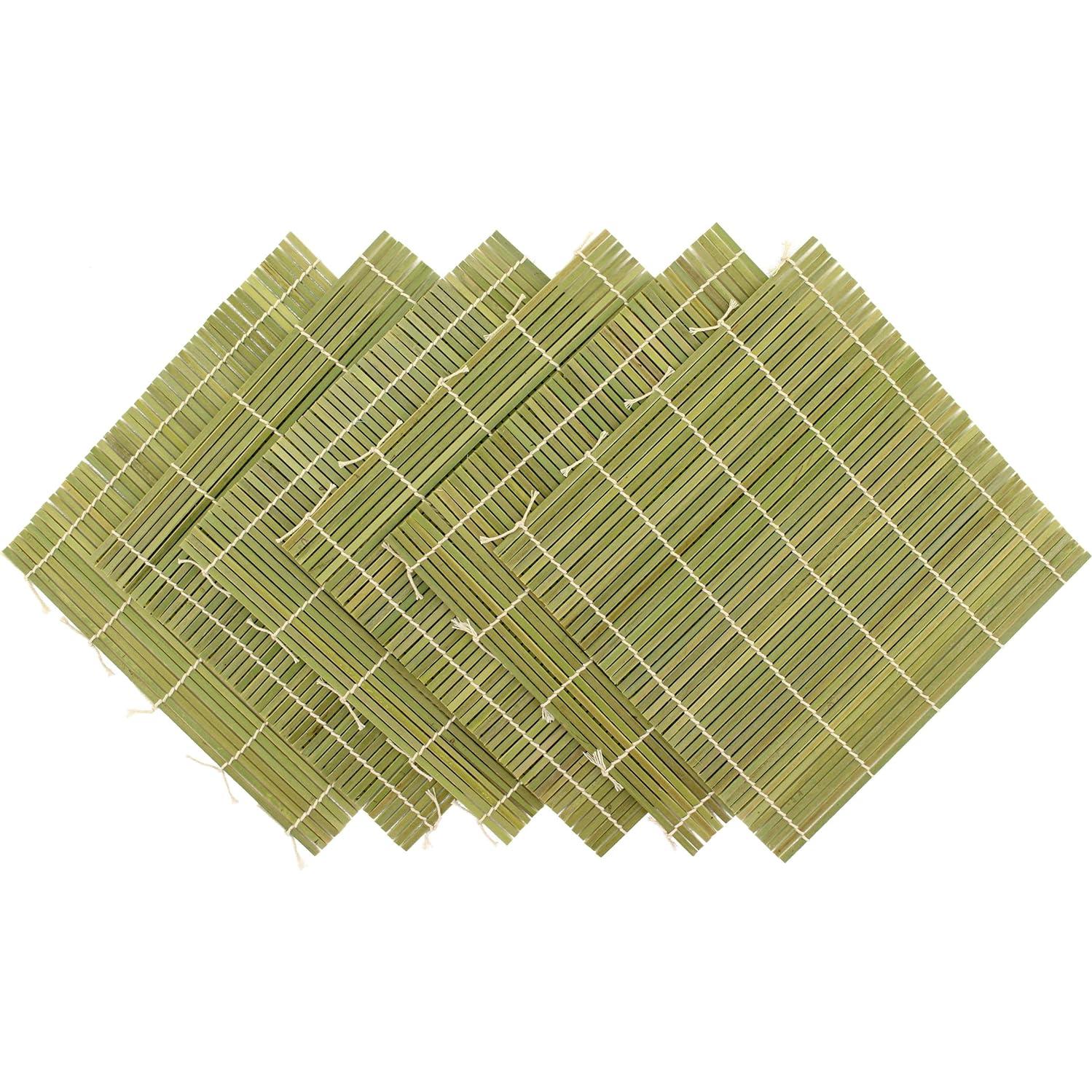 Juego de Esteras para Sushi BambooMN 6 Unidades Verde 24.1 cm