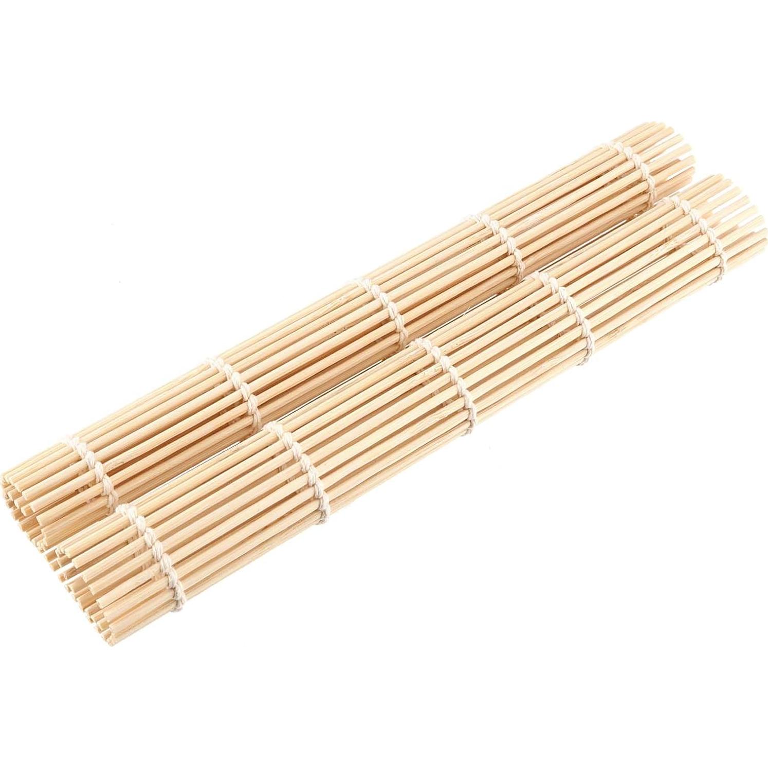 Esteras de Sushi de Bambú PINGEUI - 25 Piezas 24.1x24.1 cm