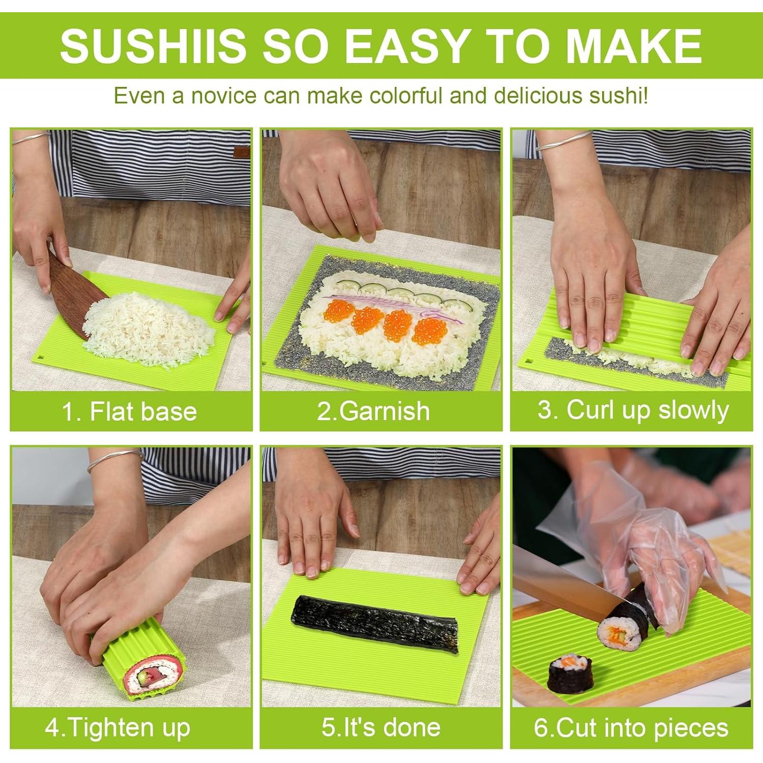 Estera de Sushi de Silicona HJZHII Antiadherente 21.8x19.8 cm