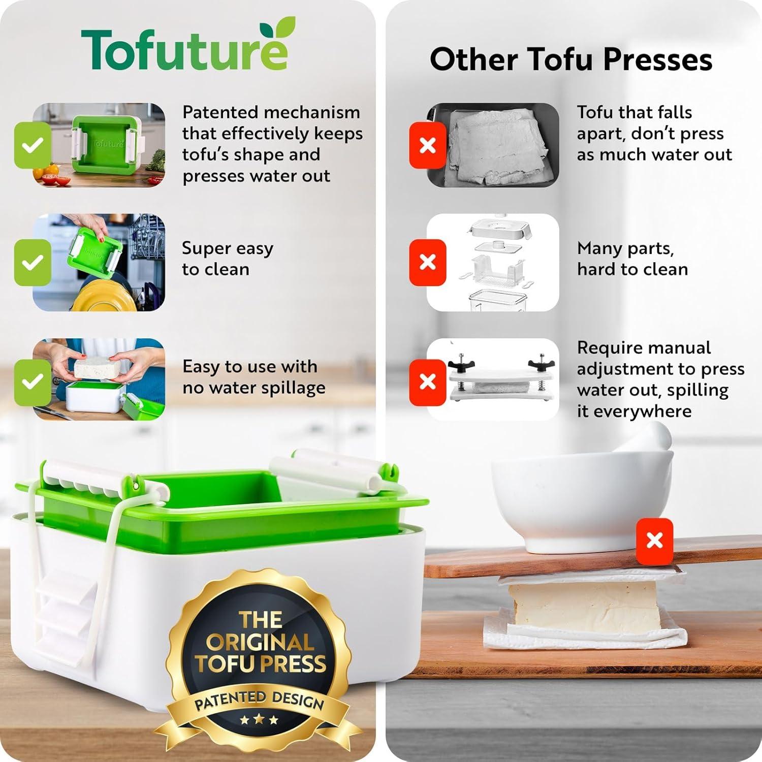 Prensa de Tofu Tofuture - Compacta y Eficaz, 15.2x12.7 cm