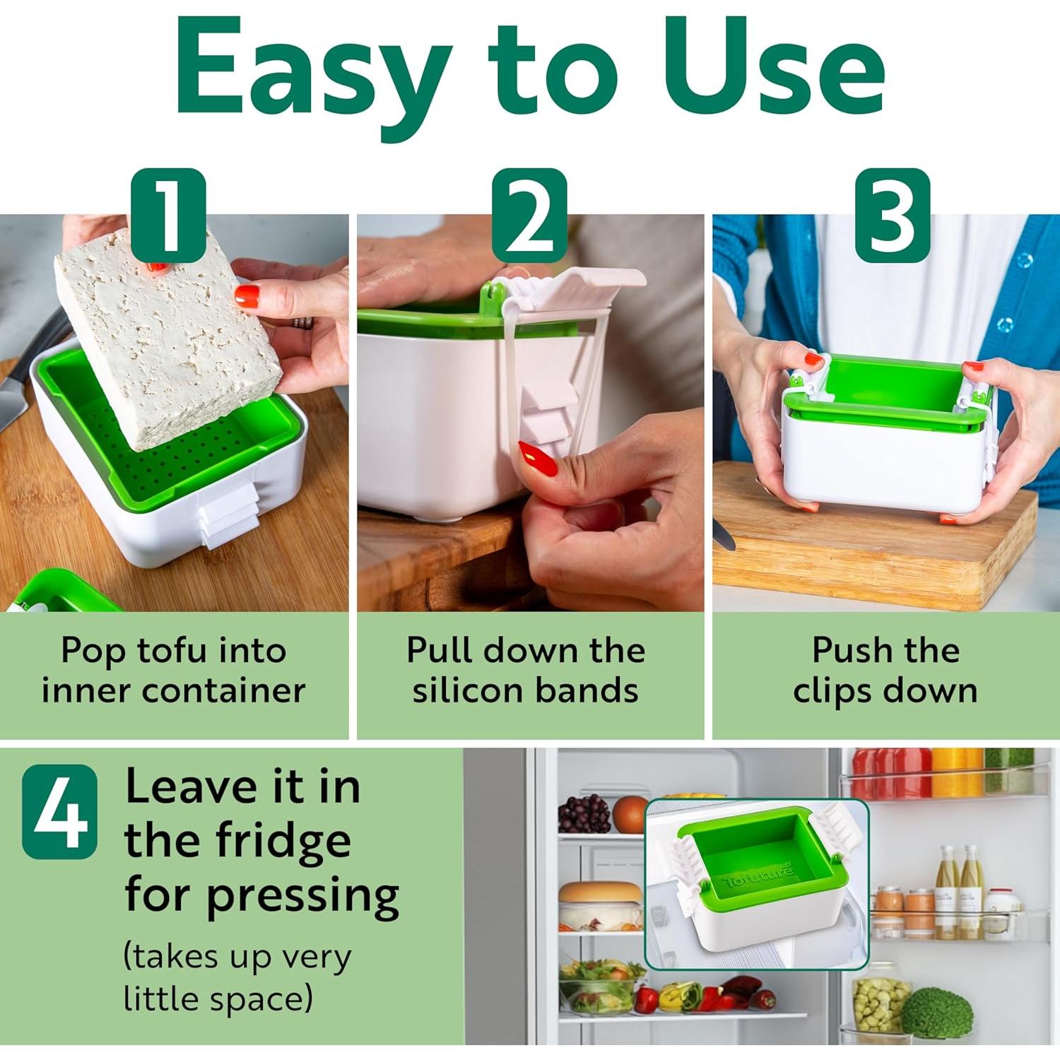 Prensa de Tofu Tofuture - Compacta y Eficaz, 15.2x12.7 cm