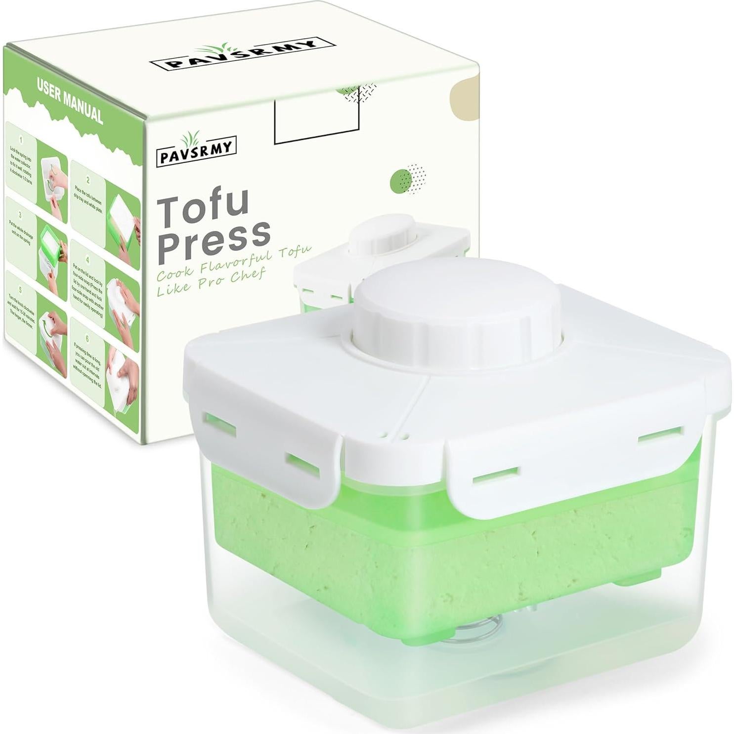 Prensa de Tofu Pavsrmy Grande Ajustable Apta para Lavavajillas