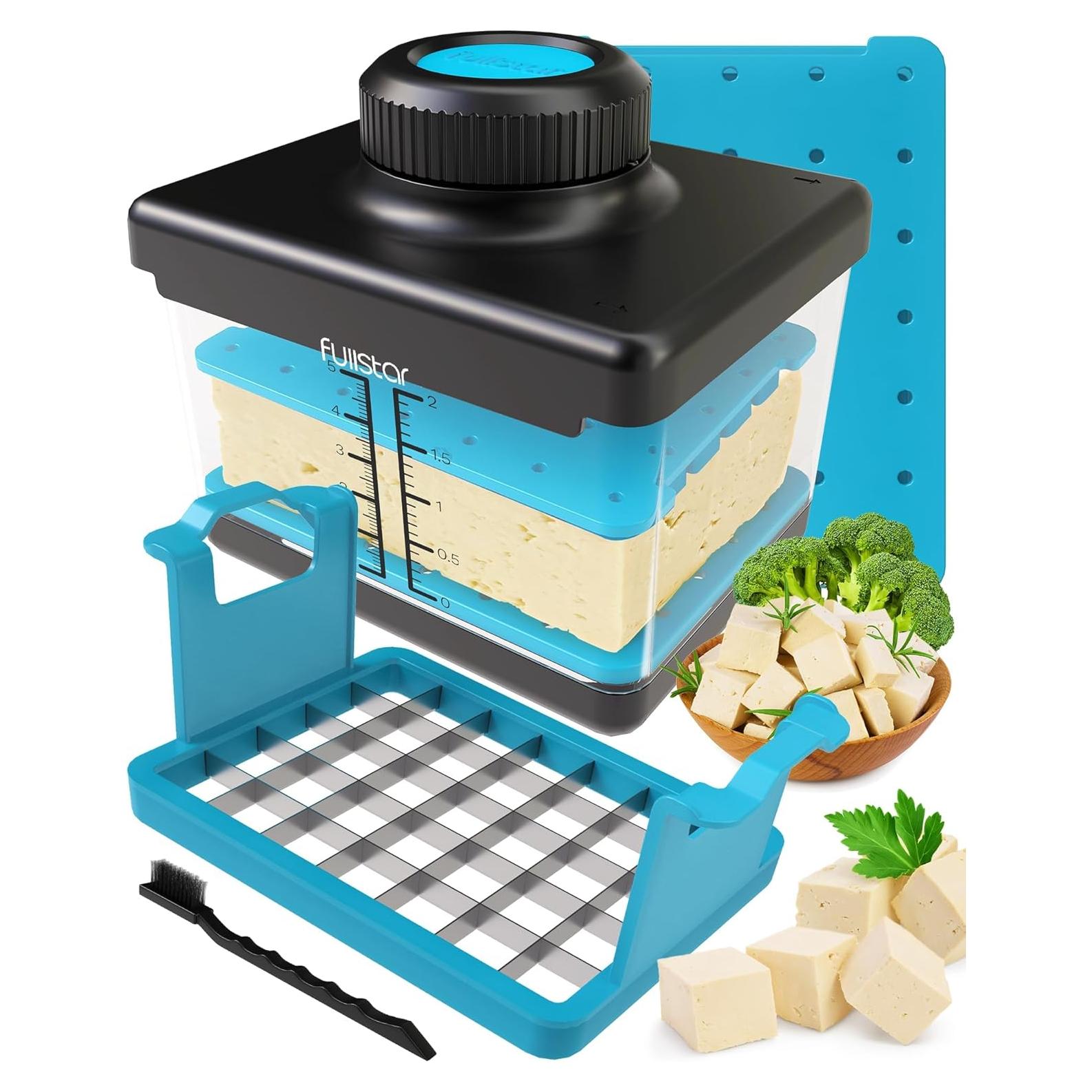 Prensa y Cortador de Tofu 2-en-1 Fullstar, Apto Lavavajillas