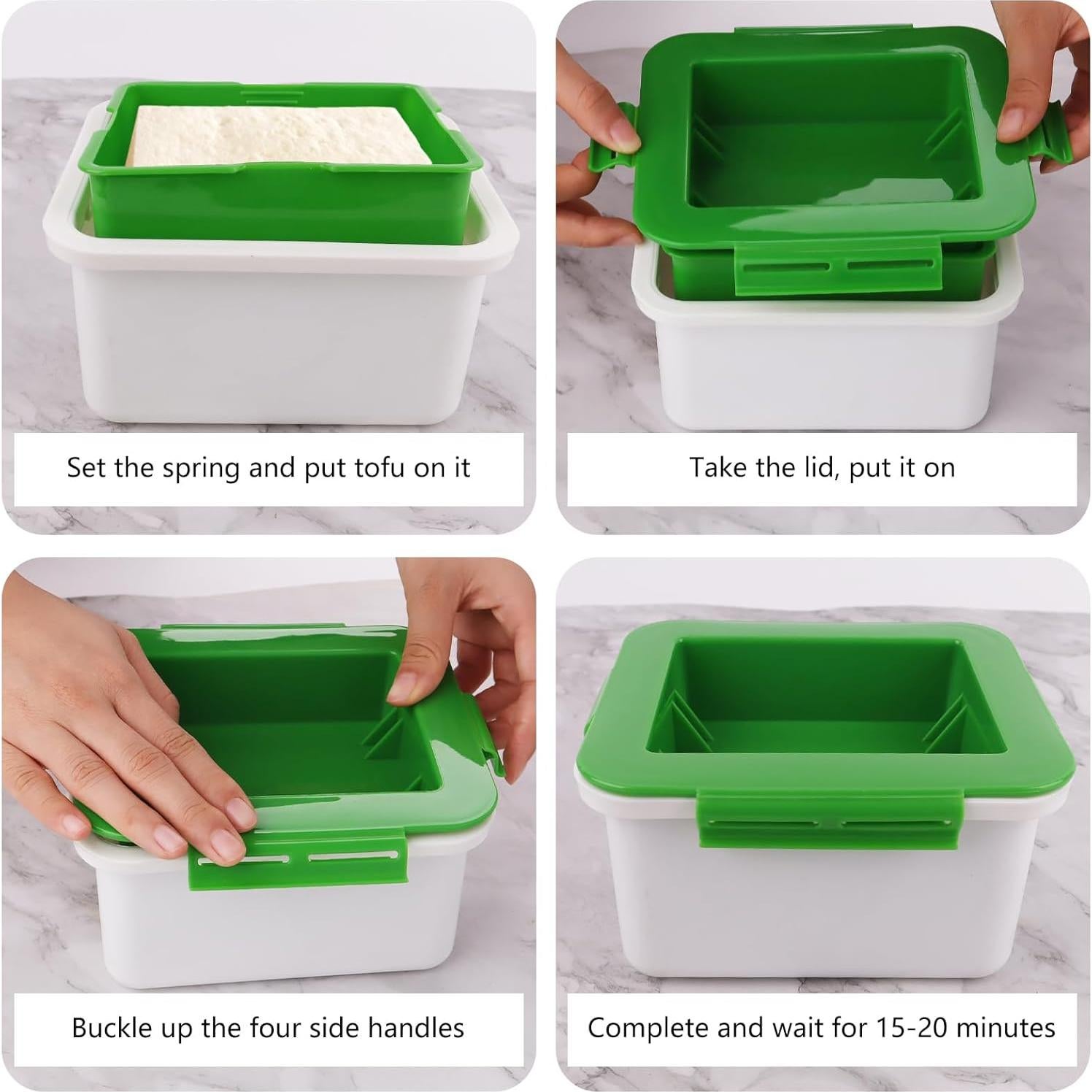 Prensa de Tofu YOLCAR, Compacta y Fácil de Usar, 16.5x14.5 cm