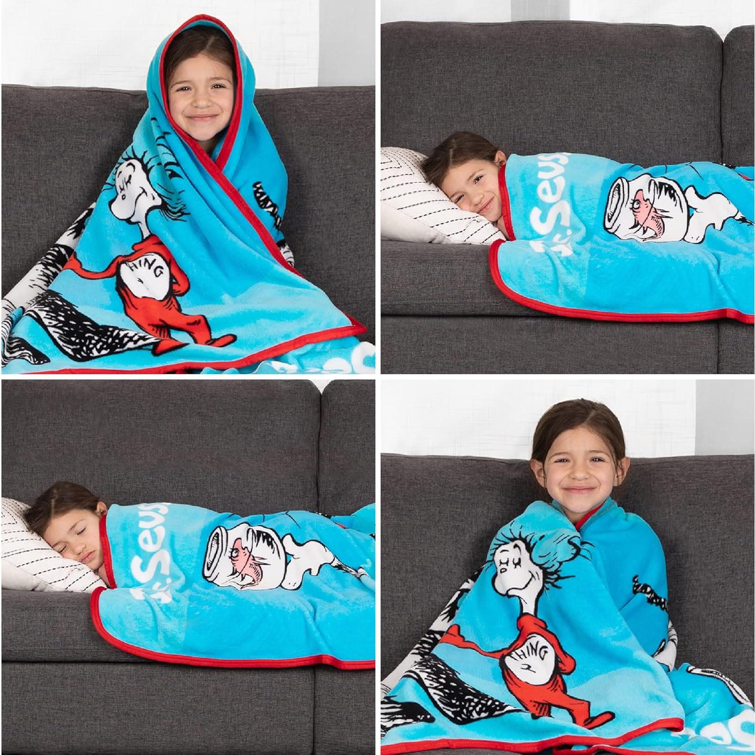Manta Franco Kids Dr Seuss 116x152 cm Suave Micro Raschel