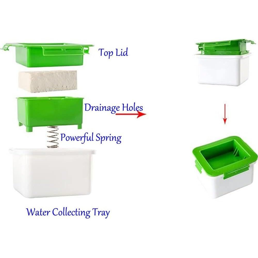 Molde Prensar Tofu NIWWIN Verde 320g Drenaje Fácil Cocina