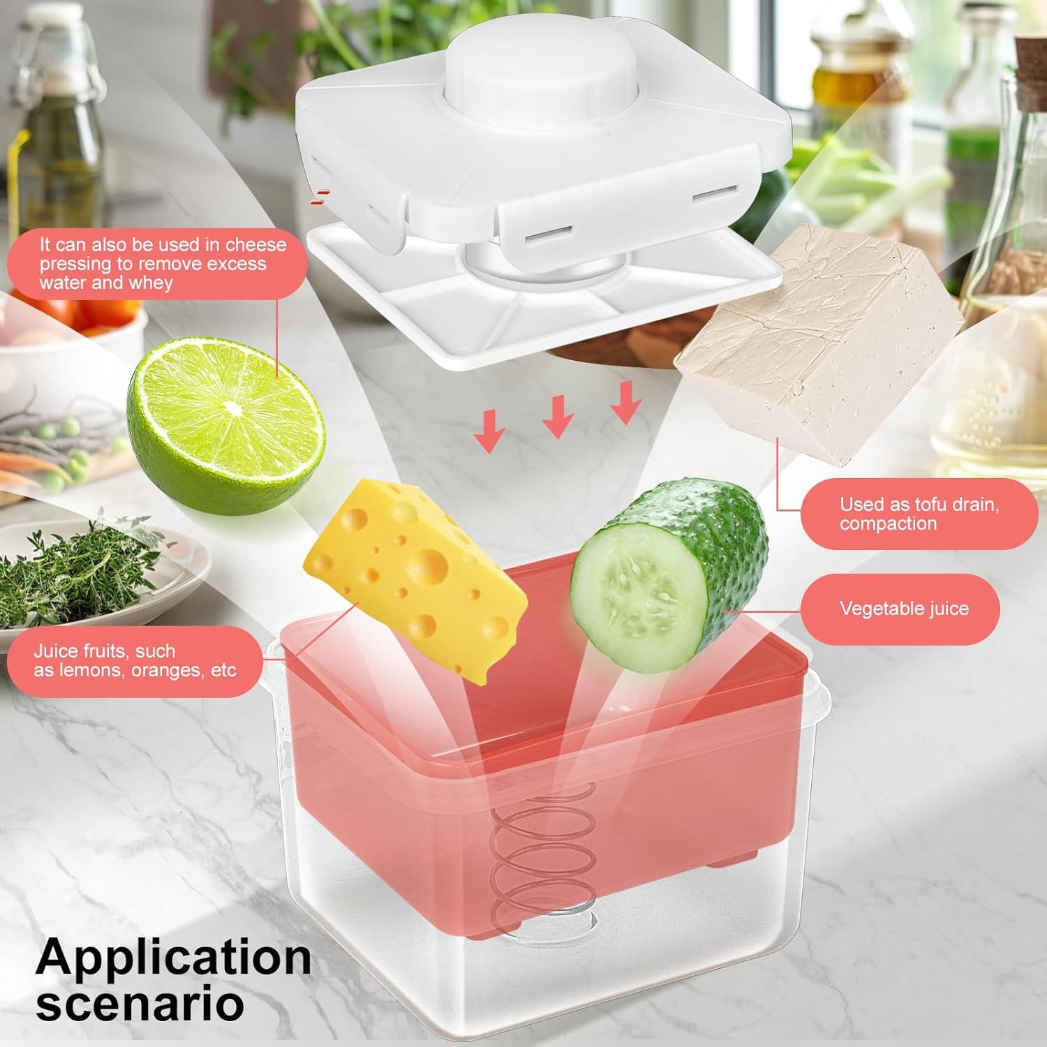 Prensa de Tofu Muimnvi Roja, Acero Inoxidable, 385g