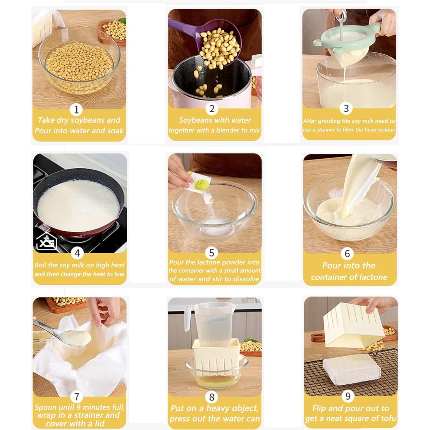 Prensa de Tofu Casera Mangocore + Paño de Queso Reutilizable