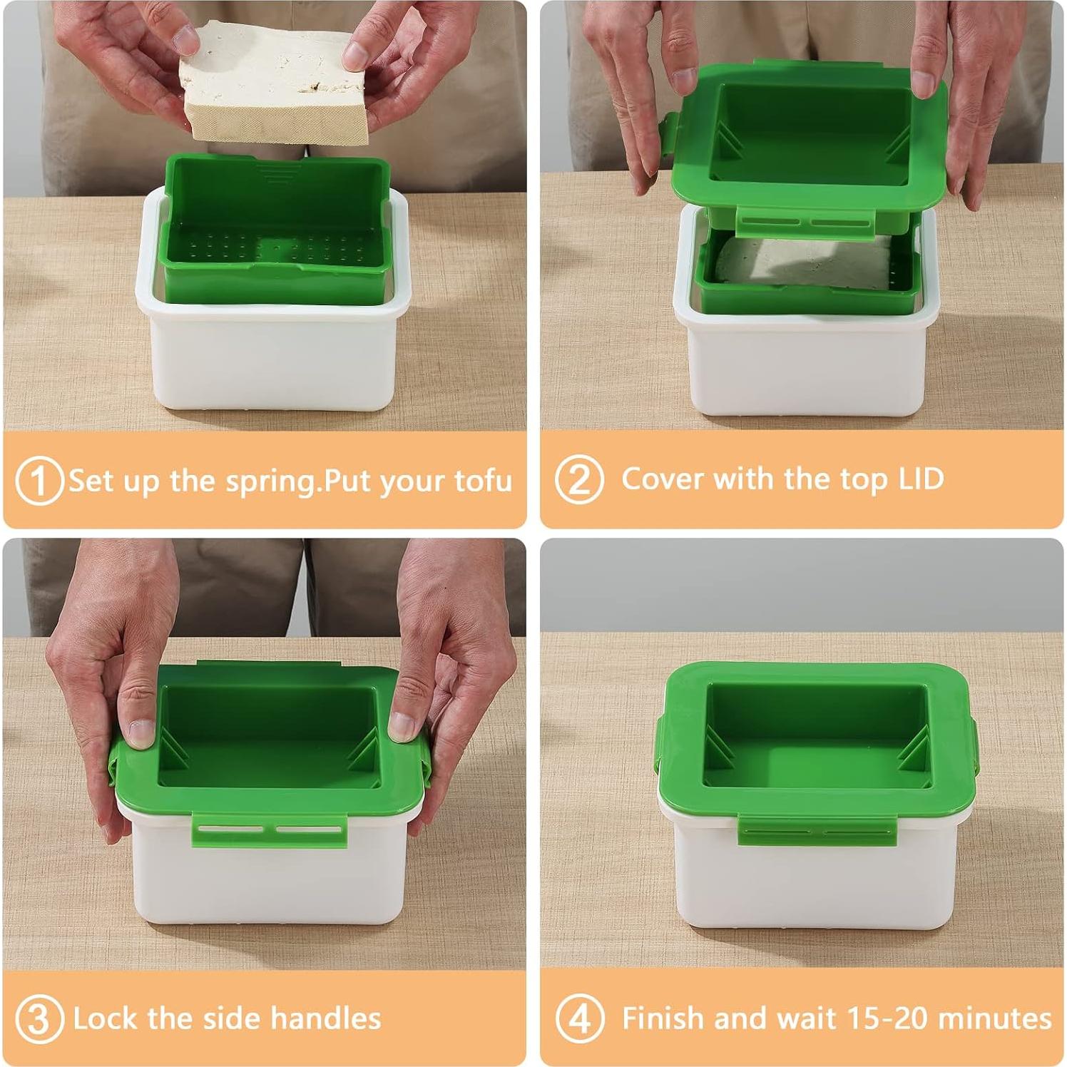 Prensa de Tofu Ihomepark Verde Apta para Lavavajillas 308g