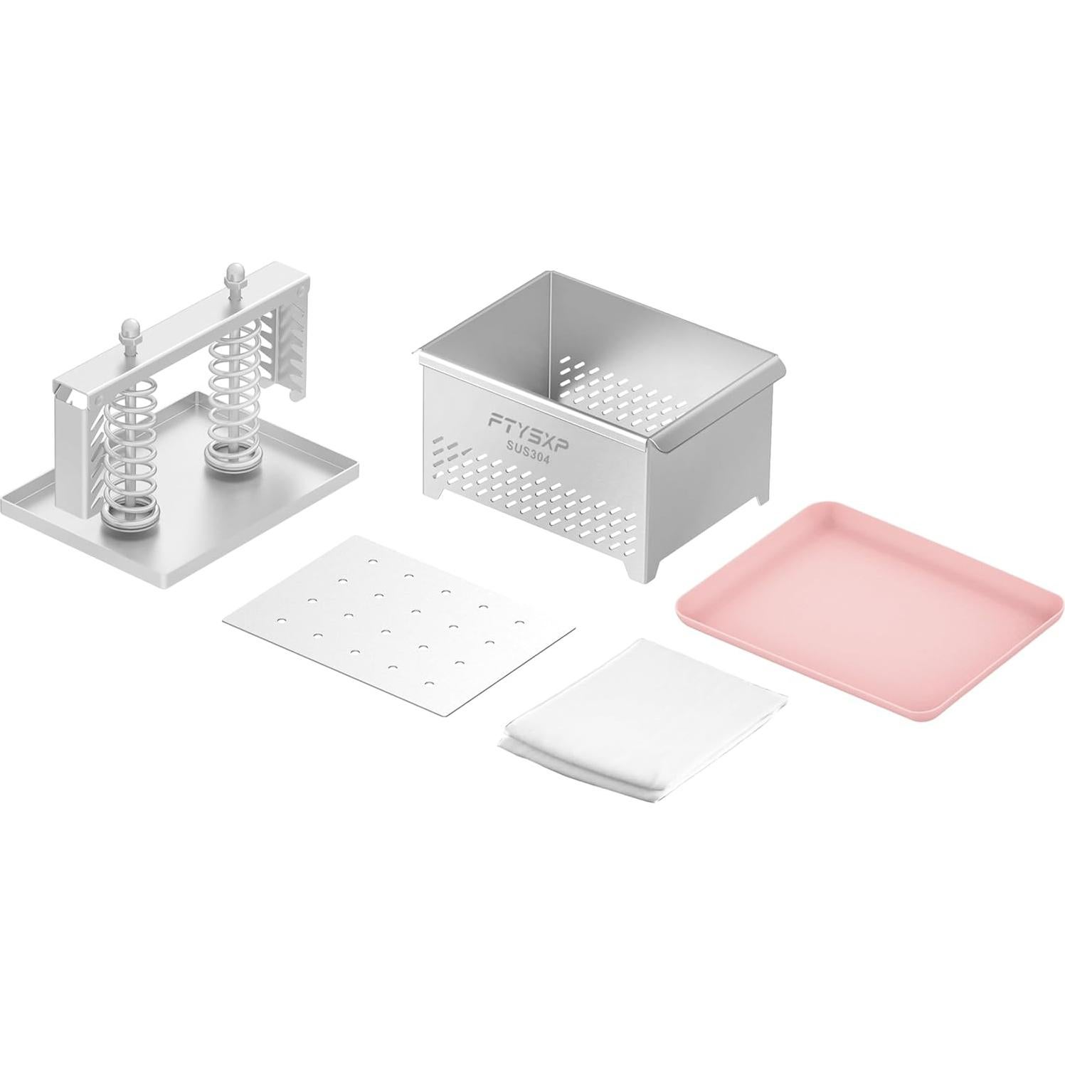 Prensa de Tofu Acero Inoxidable 304 FTYSXP 16x12x10 cm