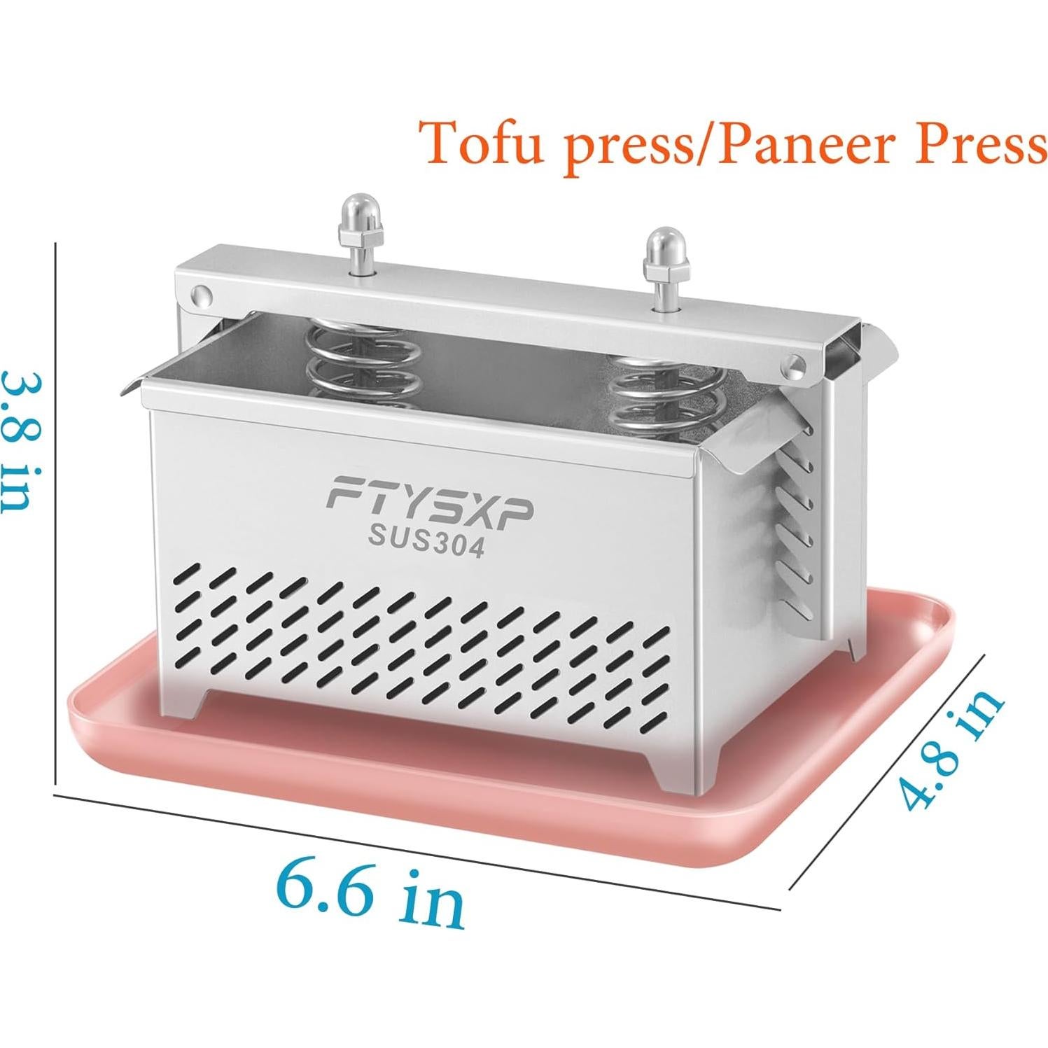Prensa de Tofu Acero Inoxidable 304 FTYSXP 16x12x10 cm