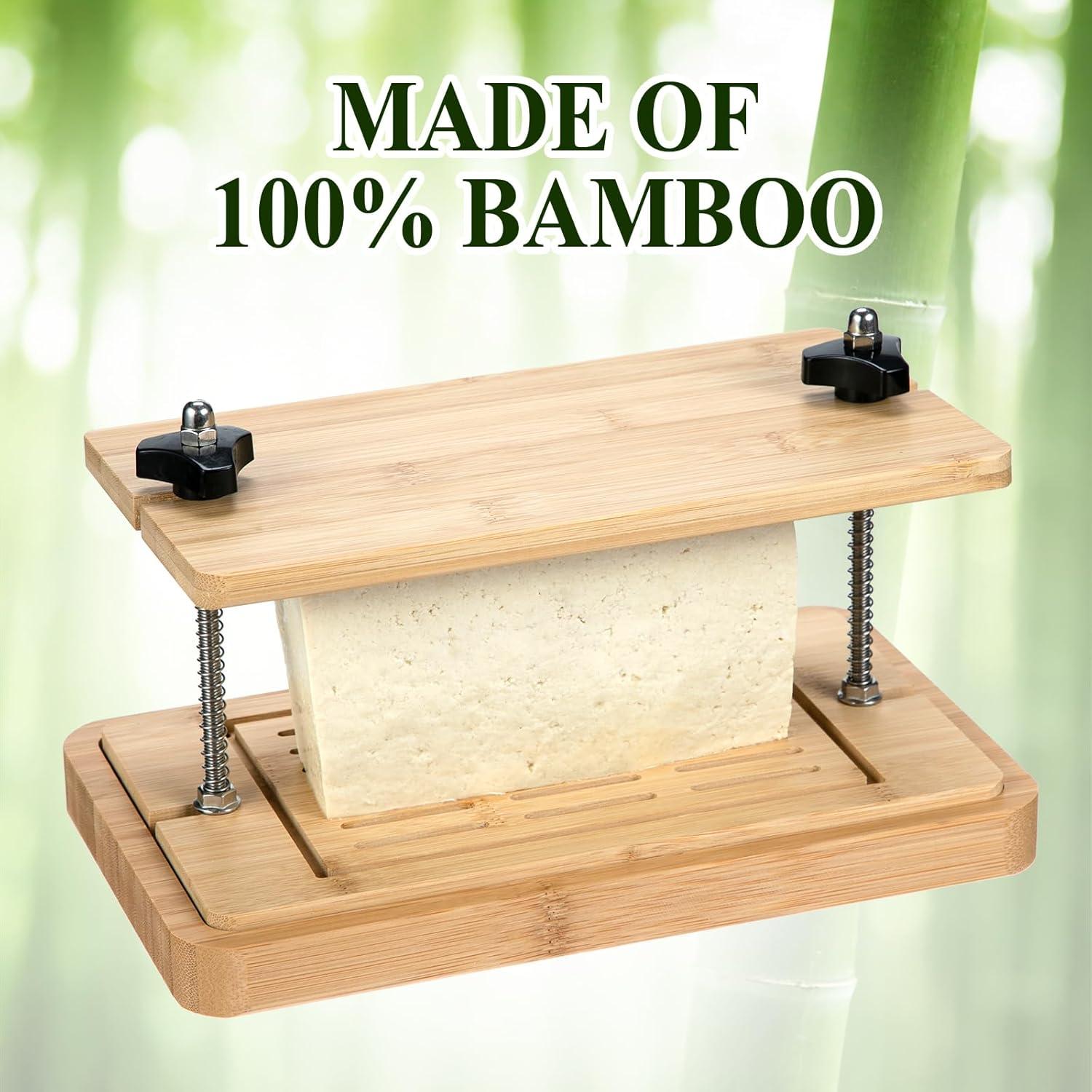 Prensa de Tofu de Bambú YUESHICO 3 Capas con Colador