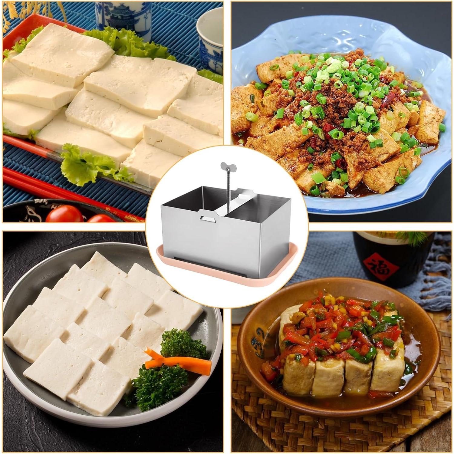 Prensa de Tofu QTLCOHD Acero Inoxidable 16x12x9 cm Libre BPA