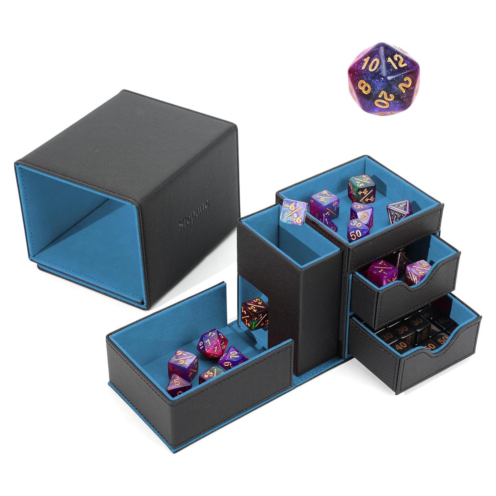 Caja de Almacenamiento de Dados Stepane 3 en 1 Negro/Azul