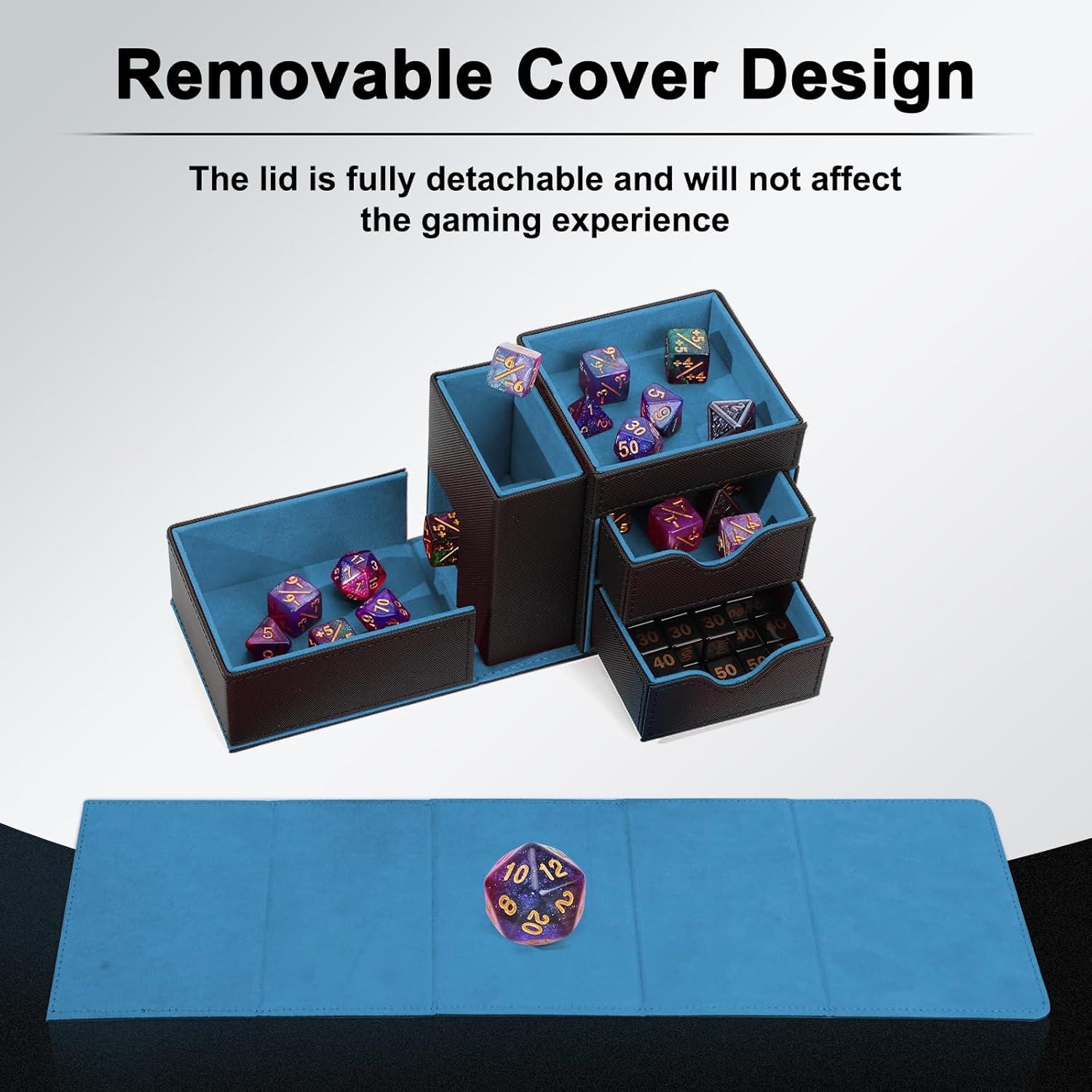 Caja de Almacenamiento de Dados Stepane 3 en 1 Negro/Azul