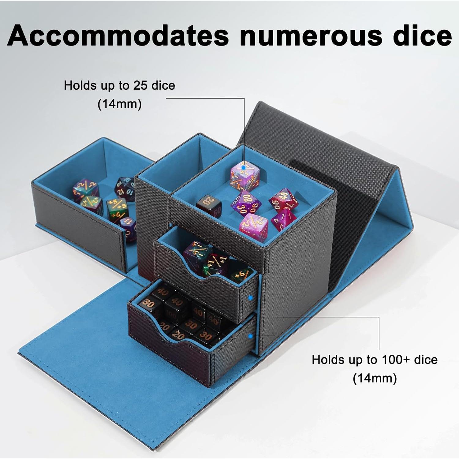 Caja de Almacenamiento de Dados Stepane 3 en 1 Negro/Azul