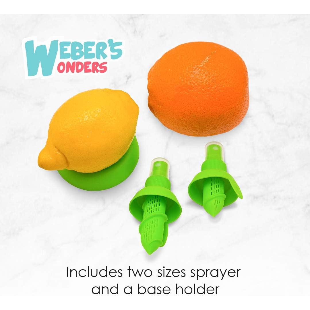 Kit de Pulverizador de Limón Maravillas de Weber 3 Pcs - Exprimidor de Cítricos y Spray para Verduras