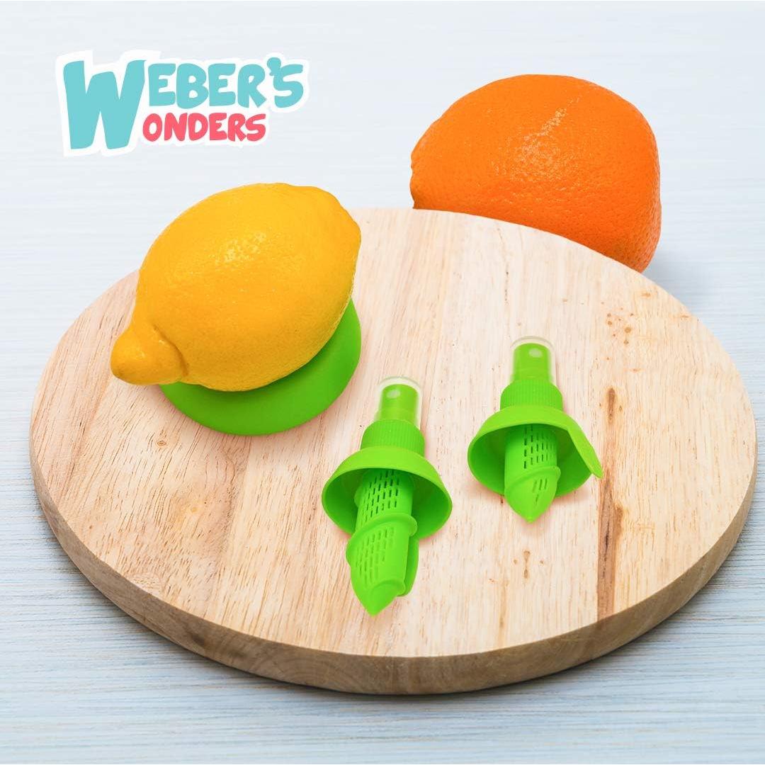 Kit de Pulverizador de Limón Maravillas de Weber 3 Pcs - Exprimidor de Cítricos y Spray para Verduras