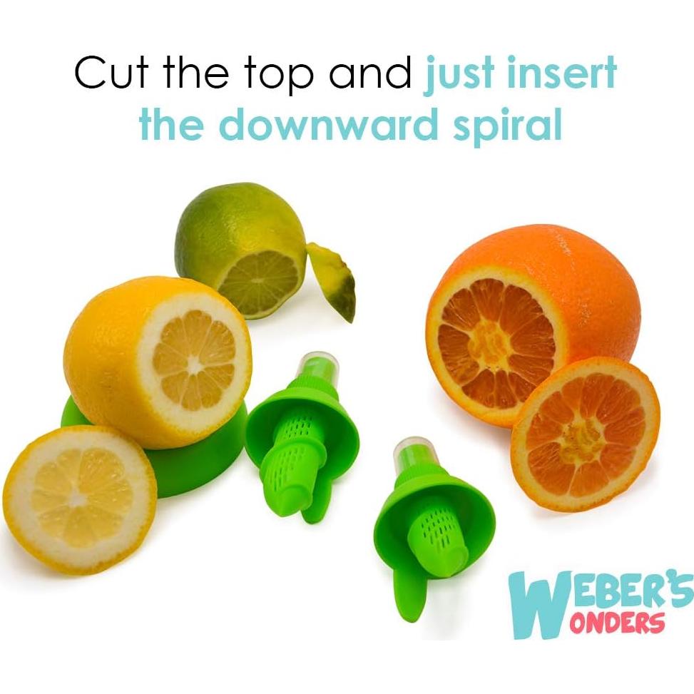 Kit de Pulverizador de Limón Maravillas de Weber 3 Pcs - Exprimidor de Cítricos y Spray para Verduras