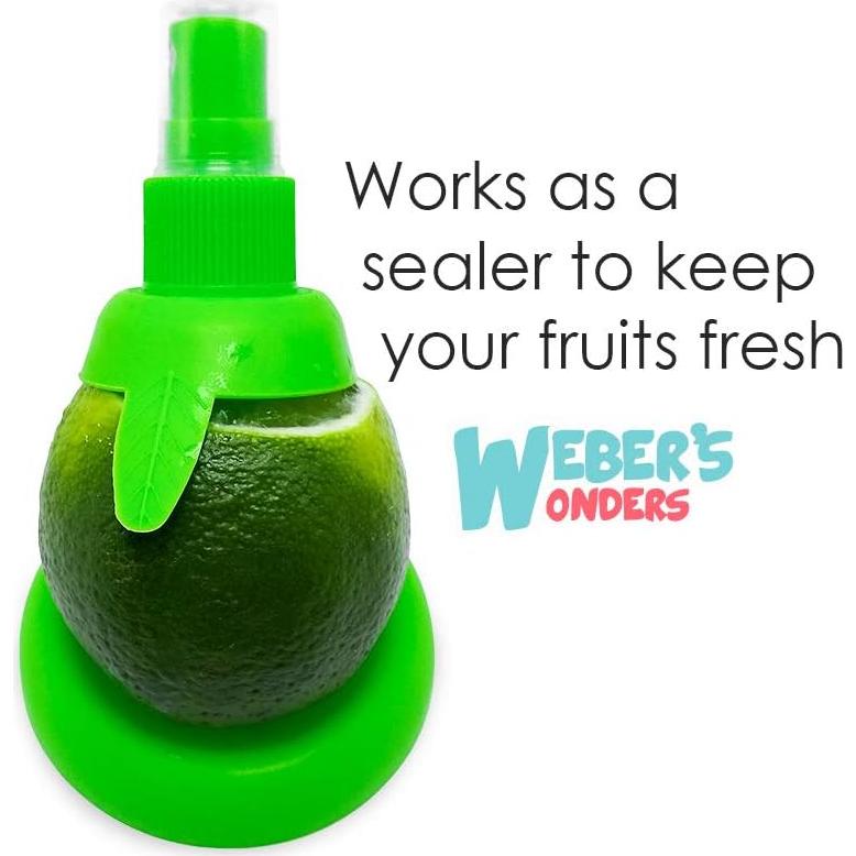 Kit de Pulverizador de Limón Maravillas de Weber 3 Pcs - Exprimidor de Cítricos y Spray para Verduras