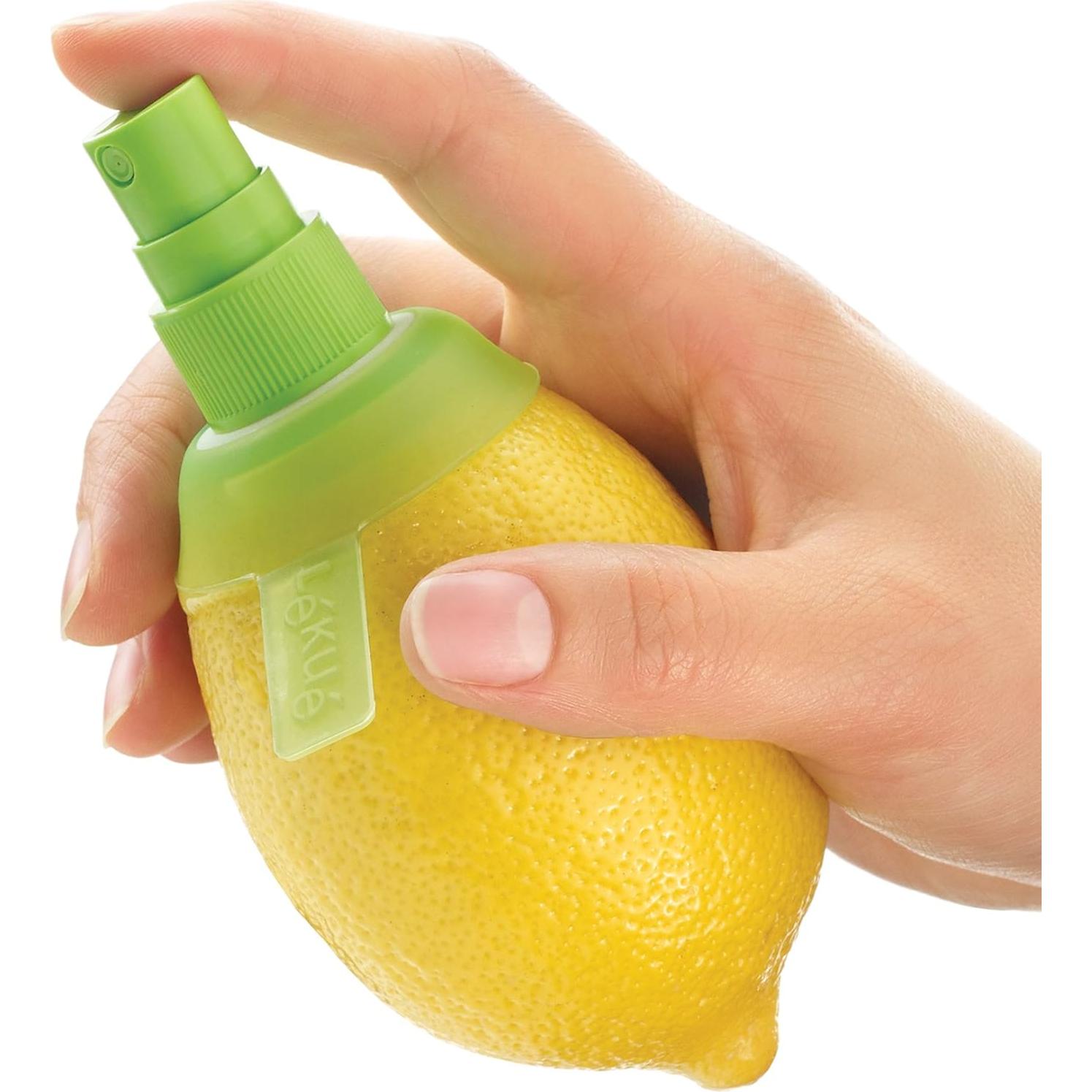 Spray de Cítricos Lekué, Pack de 2, Verde y Amarillo