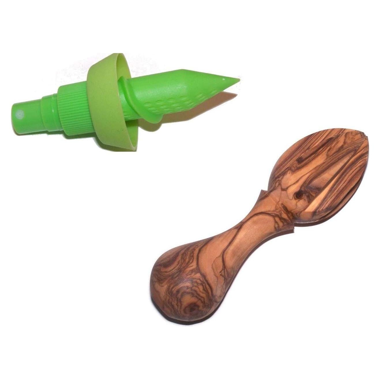 Exprimidor de Limón y Cítricos de Madera de Olivo Asfour 14 cm