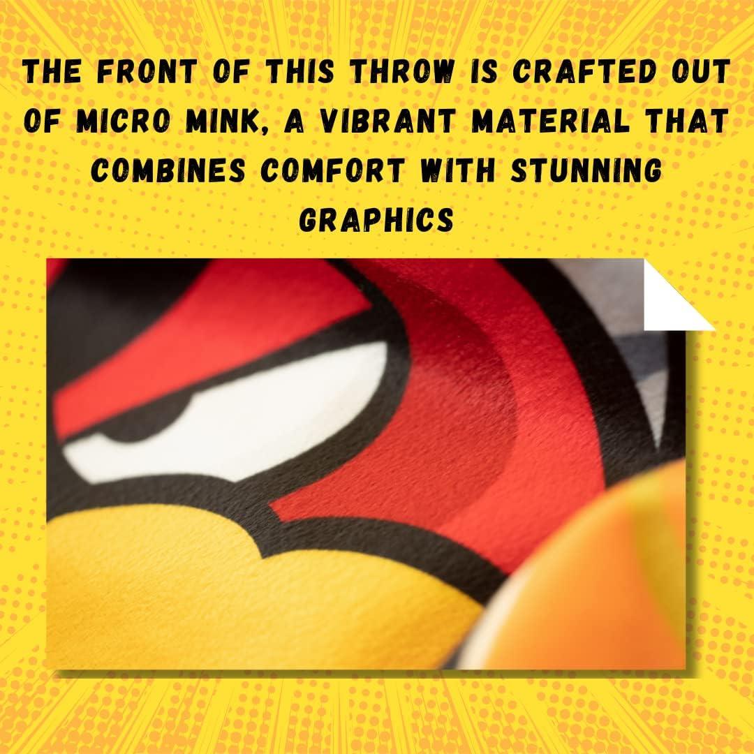 Throw Franco Angry Birds 116x152 cm Suave y Colorido