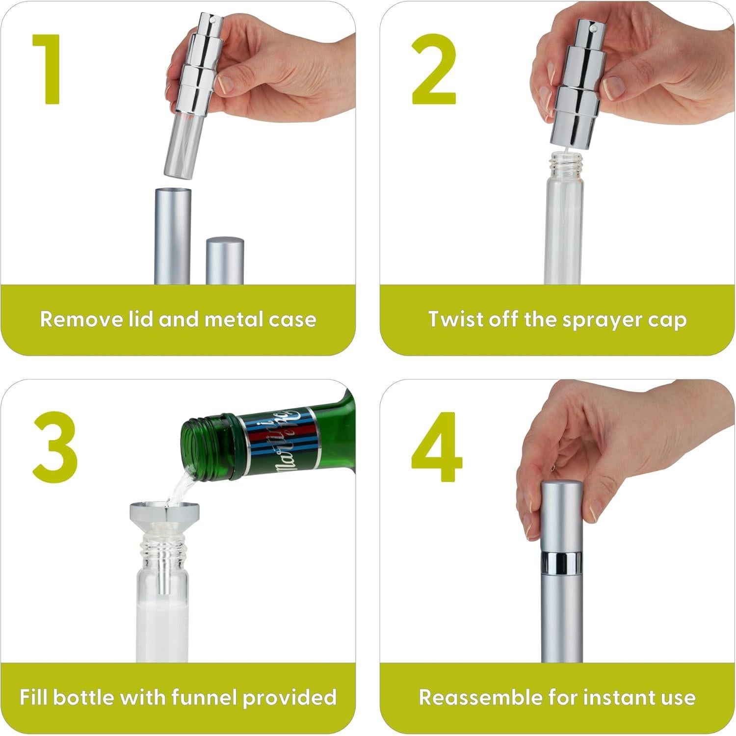 Atomizador de Martini Verdadero 15ml Vidrio Rellenable