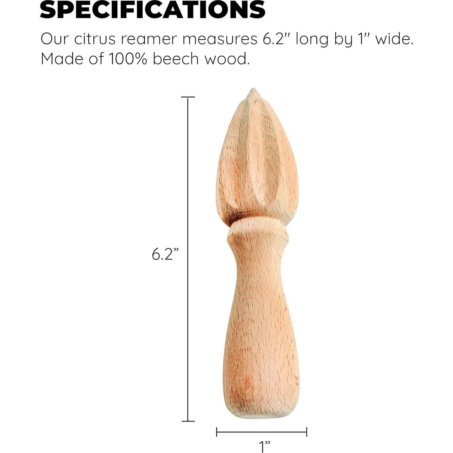 Exprimidor de Cítricos Manual Culinary Fresh de Madera 0.5L