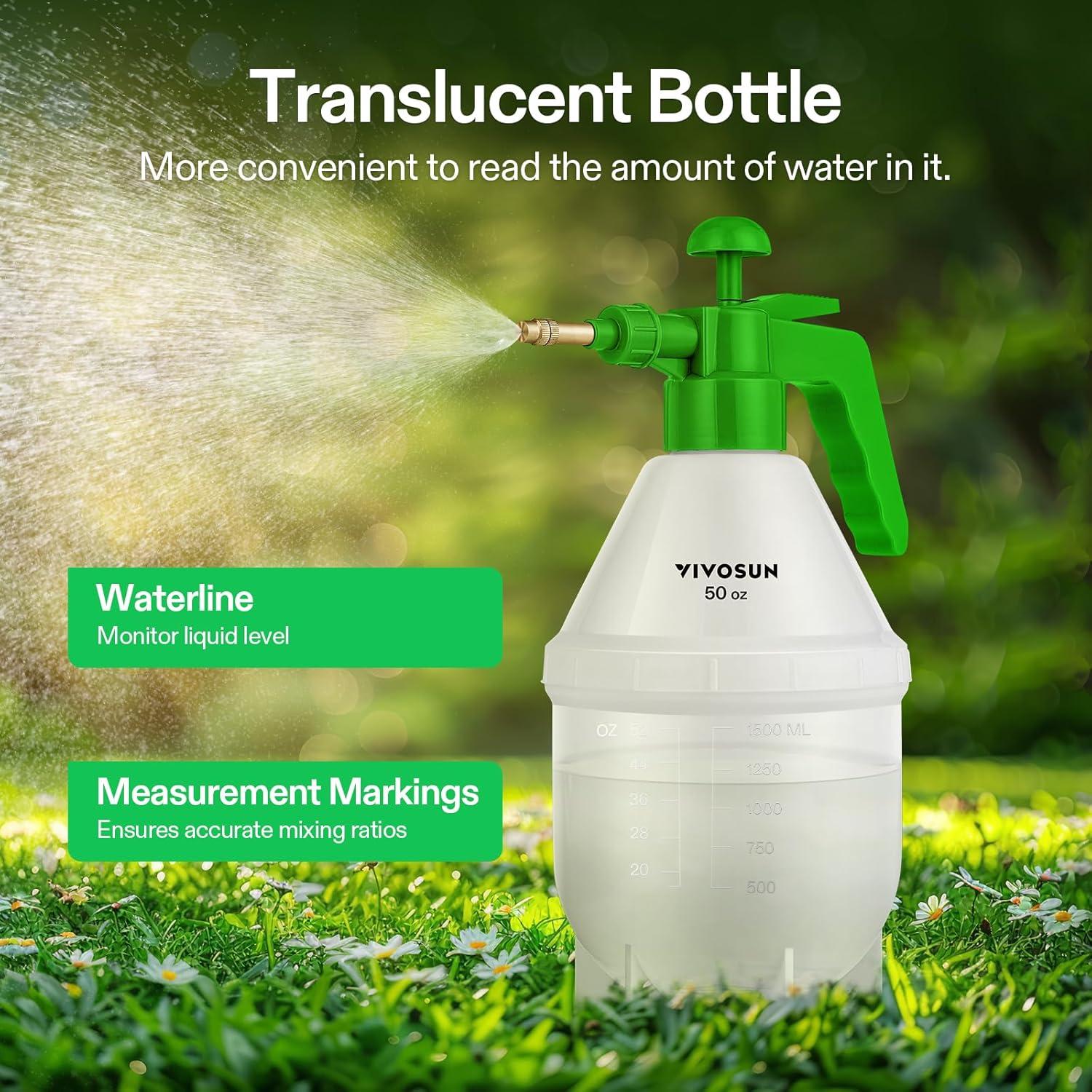 Pulverizador de Jardín VIVOSUN 1.5L Verde con Boquilla Ajustable