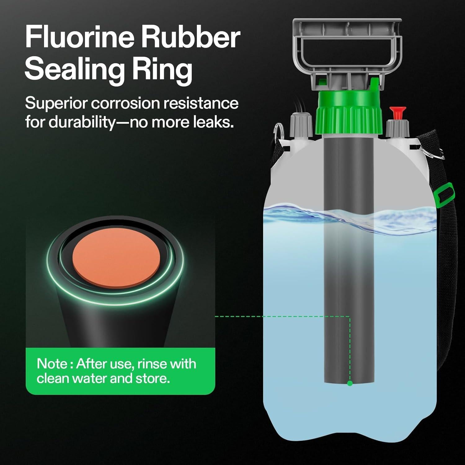 Pulverizador de Bomba VIVOSUN 5L con 3 Boquillas Ajustables