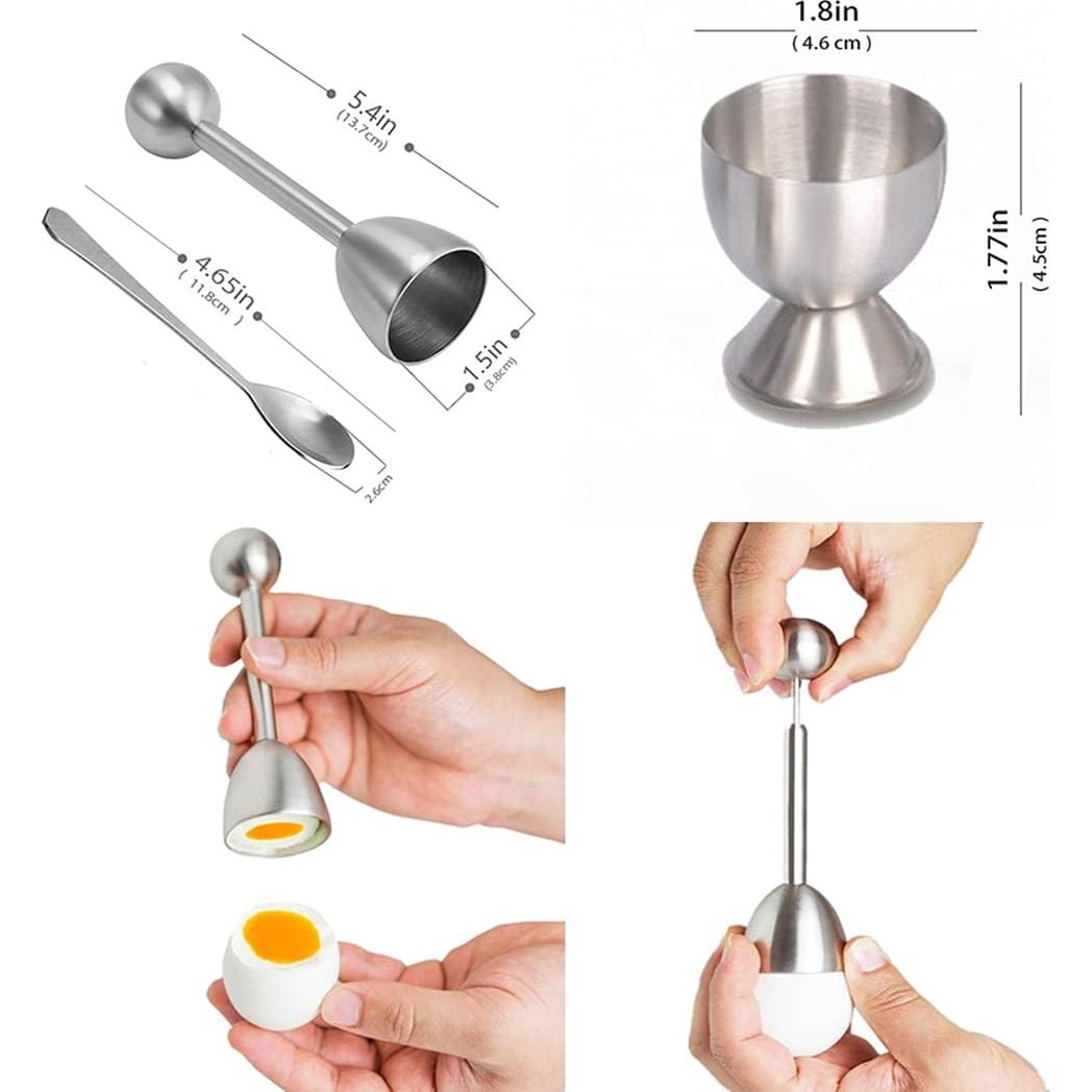 Juego de Cortadores de Huevos Xicennego 5 Piezas Acero Inoxidable