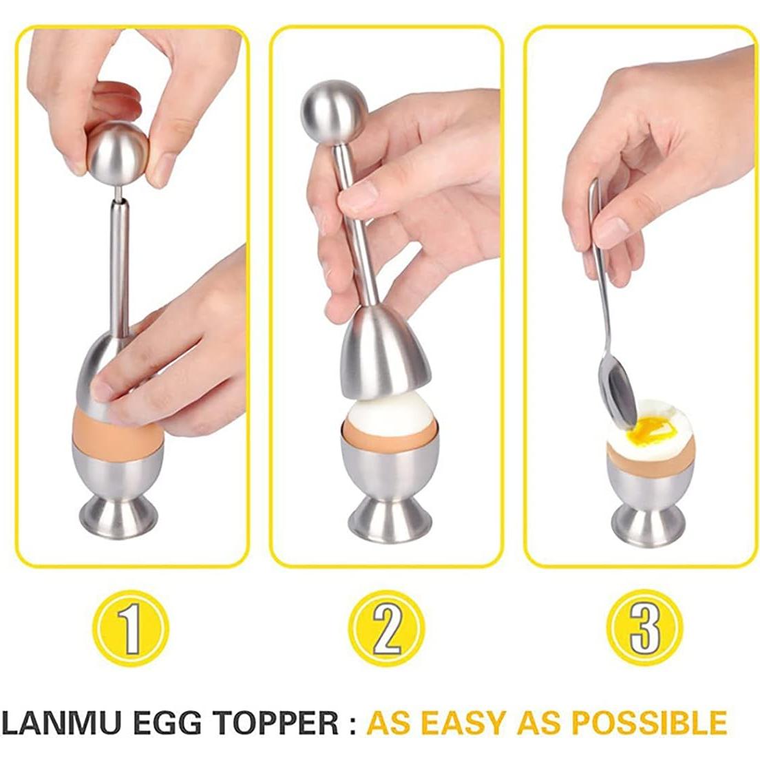 Juego de Cortadores de Huevos Xicennego 5 Piezas Acero Inoxidable