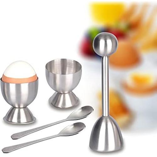 Juego de Cortadores de Huevos Xicennego 5 Piezas Acero Inoxidable