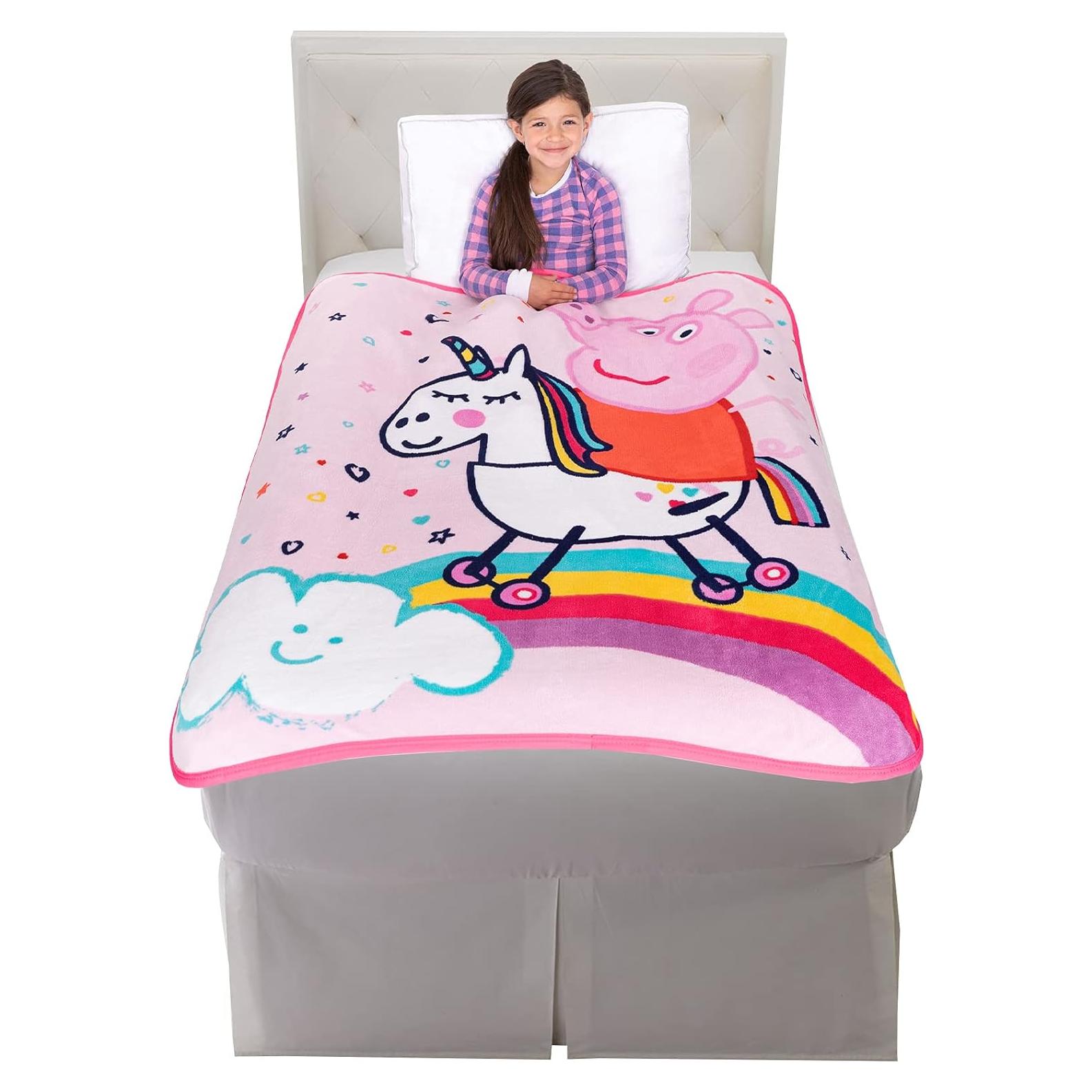 Manta Peppa Pig Franco 116x152 cm Micro Raschel Suave