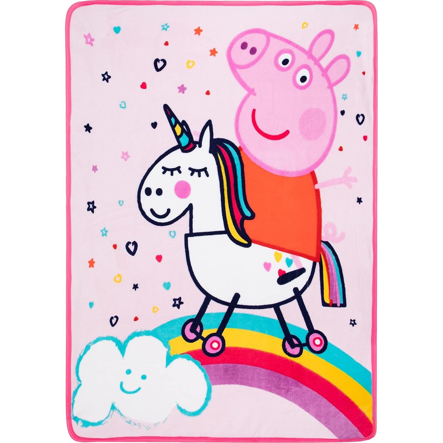 Manta Peppa Pig Franco 116x152 cm Micro Raschel Suave