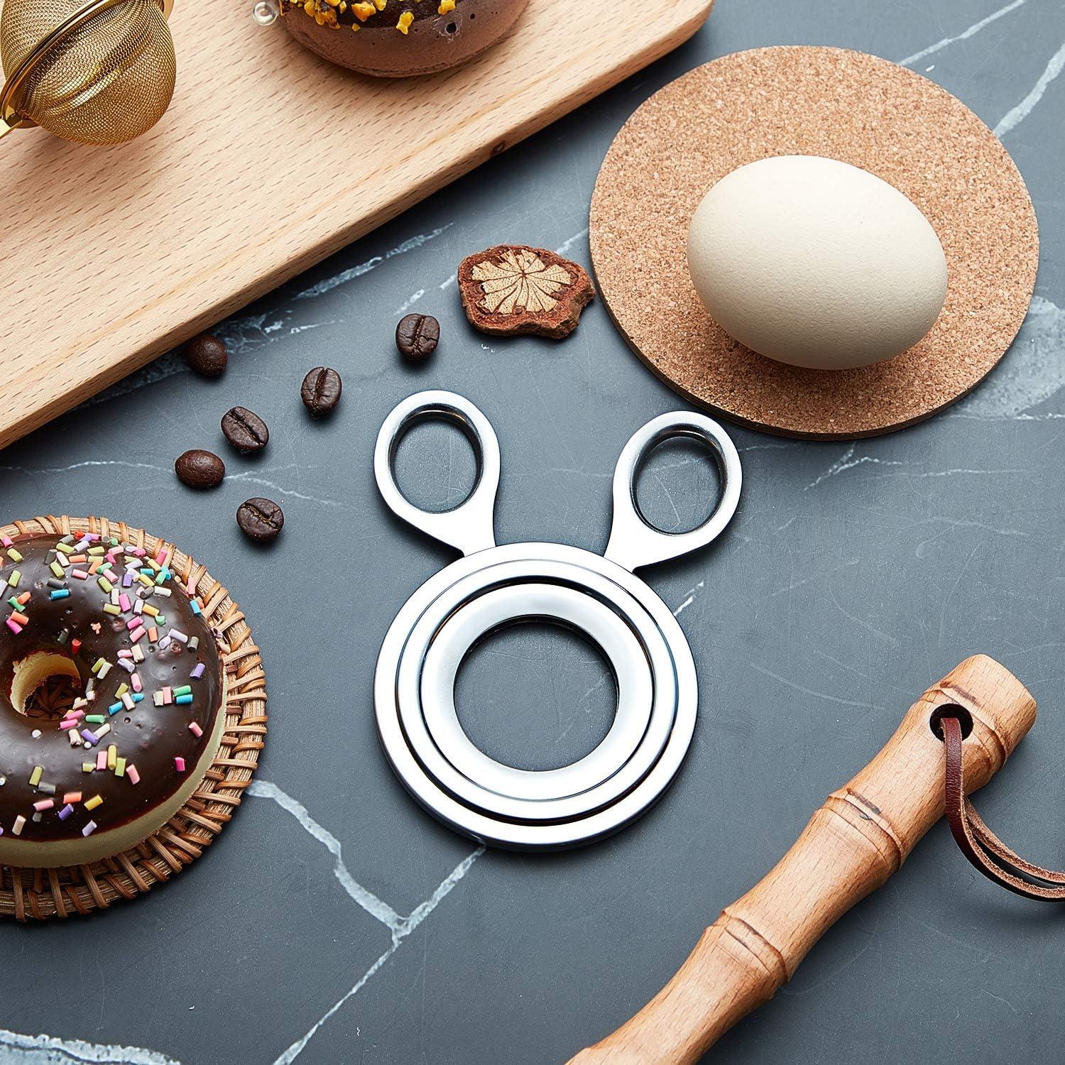 Cortador de Huevos Cocidos Boao 2 Piezas Acero Inoxidable