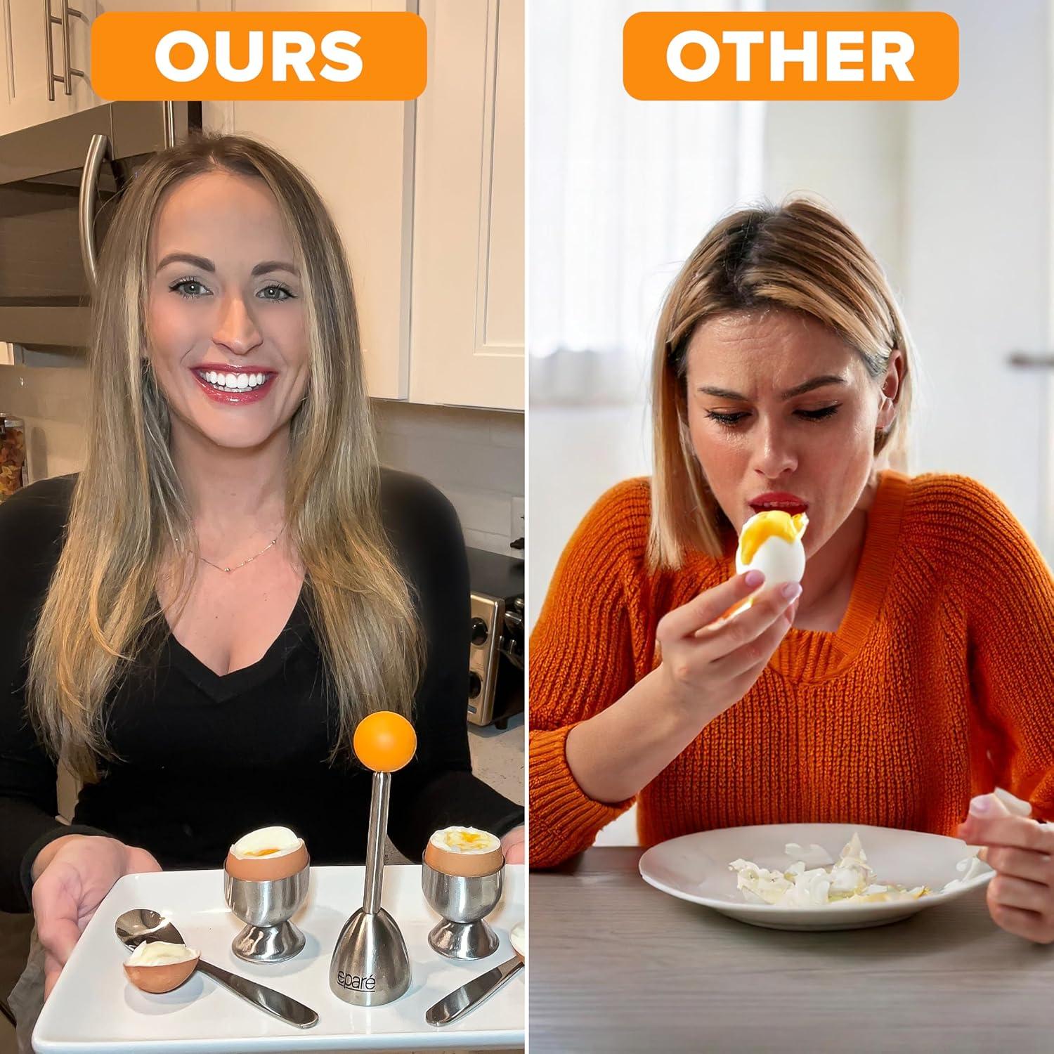 Juego de Cortadores de Huevos Eparé - Acero Inoxidable 5 Piezas