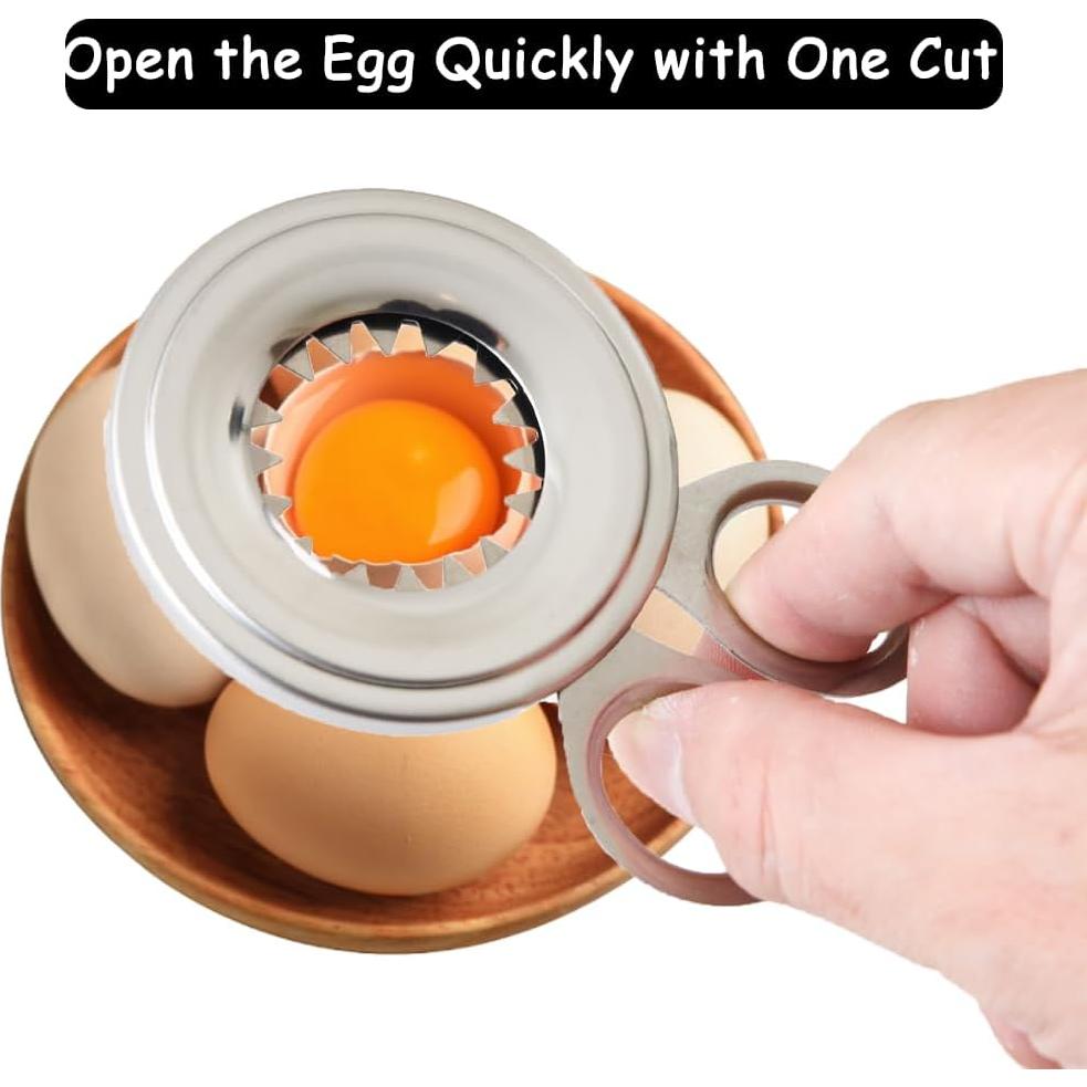 Cortador de Huevos Cocidos MayFancy de Acero Inoxidable 10x8.5cm